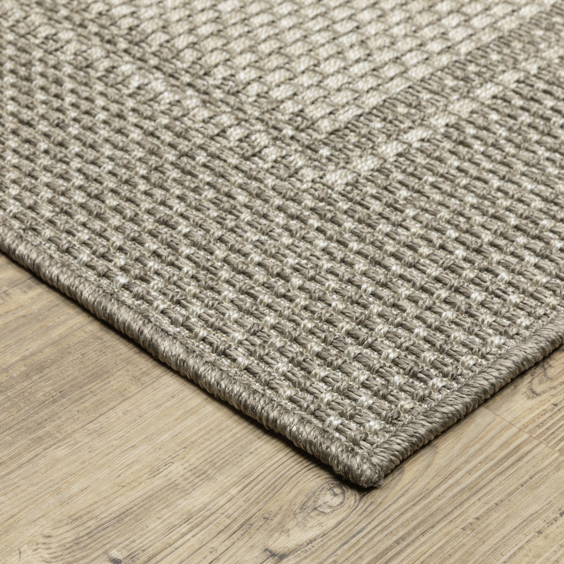 Caicos CA03N Grey Border Rug