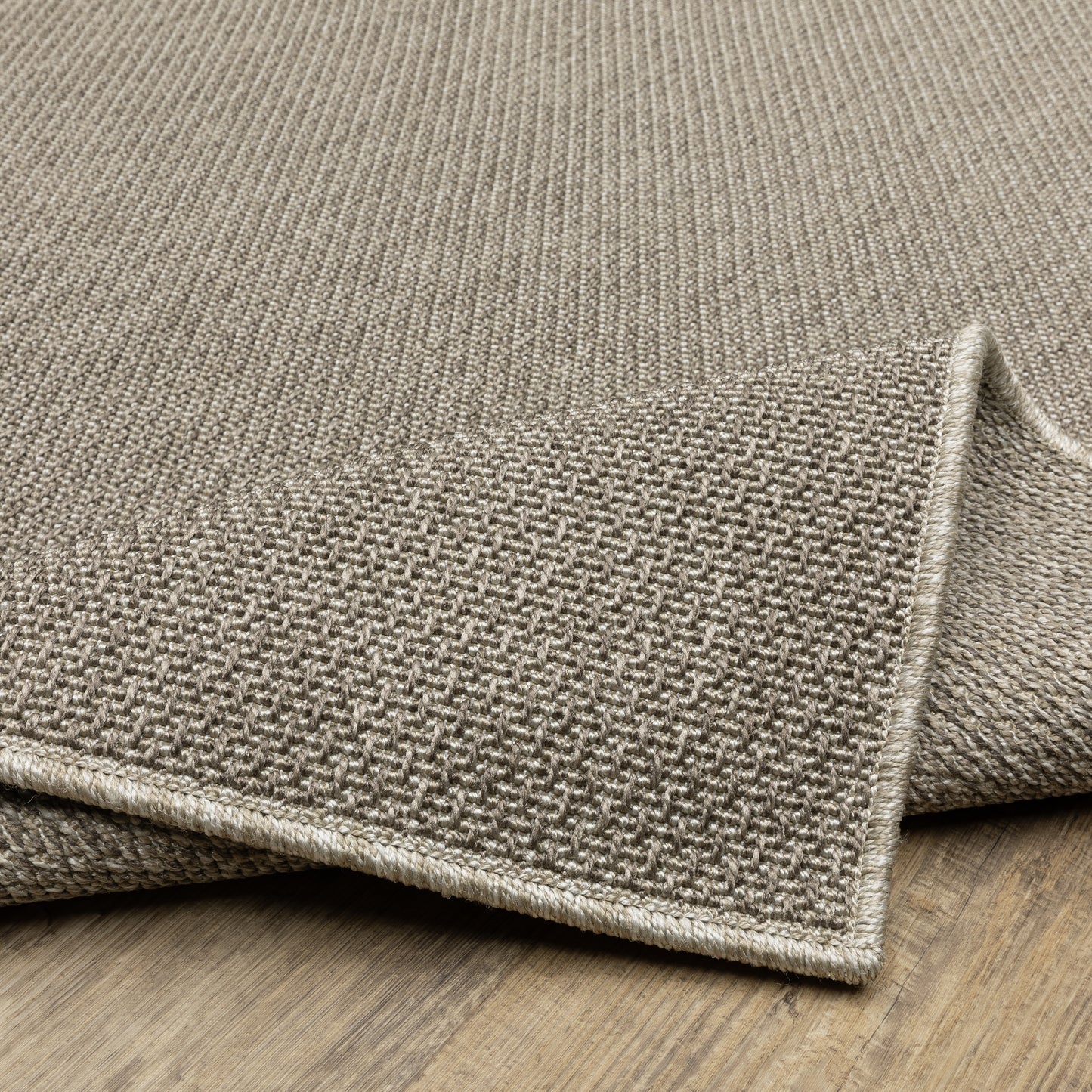 Caicos Solid Grey/ Grey Flat Weave Rug