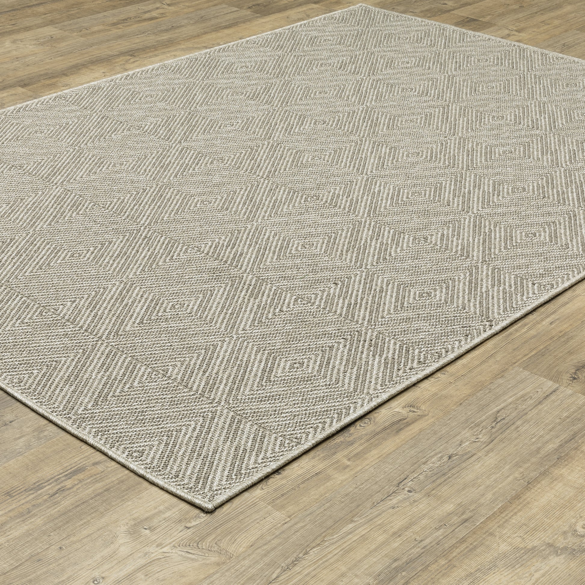 Caicos CA08A Grey Geometric Rug