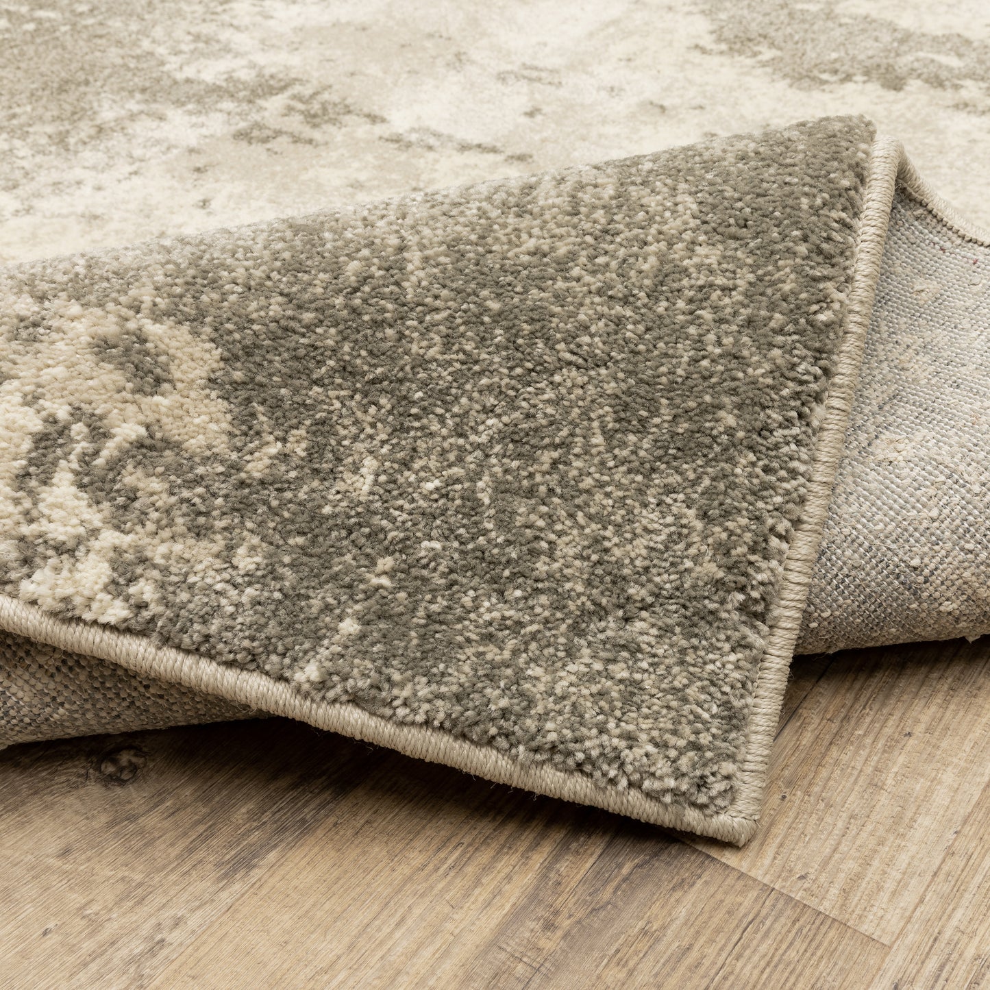 Carson Abstract Beige/ Grey Cut Pile Rug