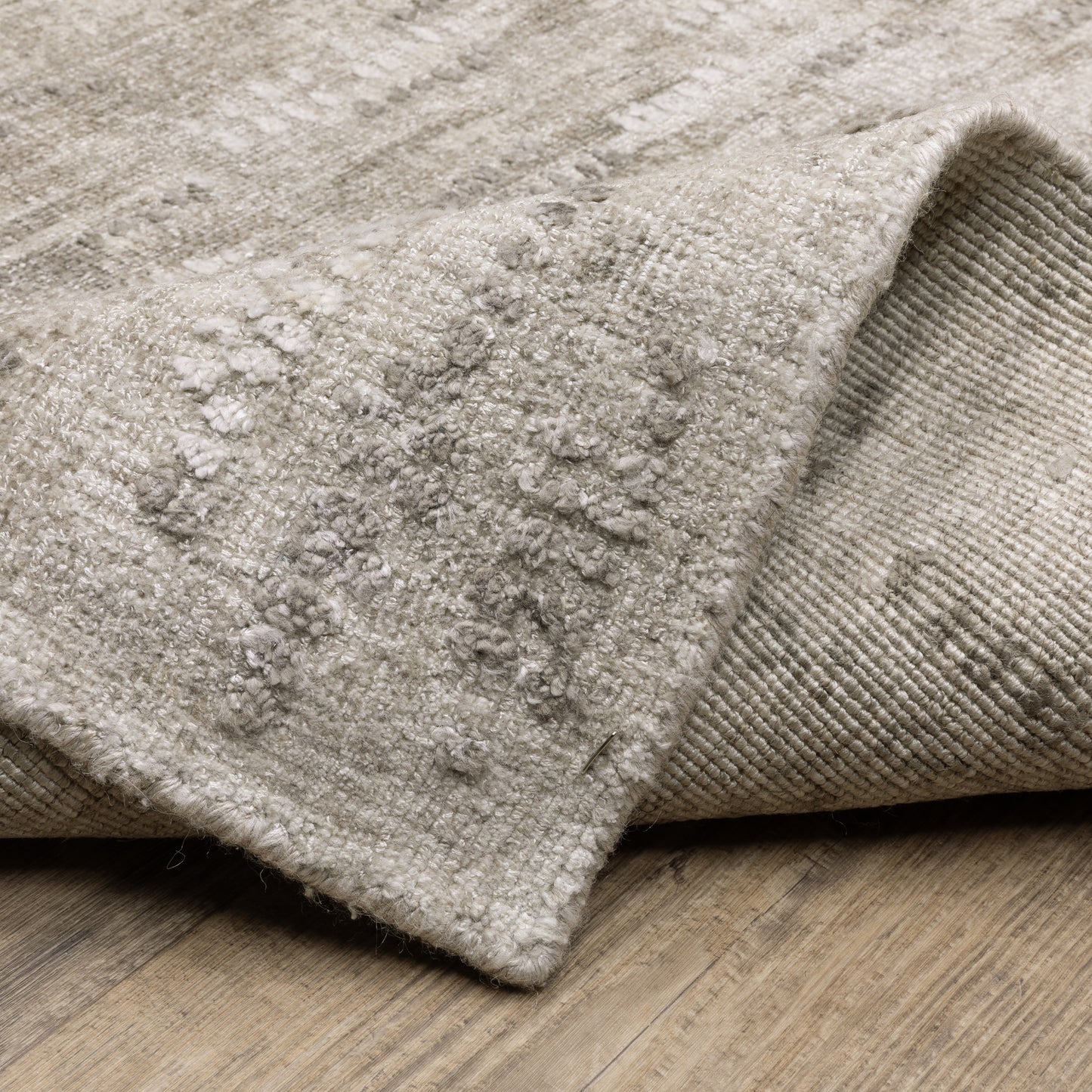Clarke Distressed Beige/ Brown Abstract Mixed Pile Rug