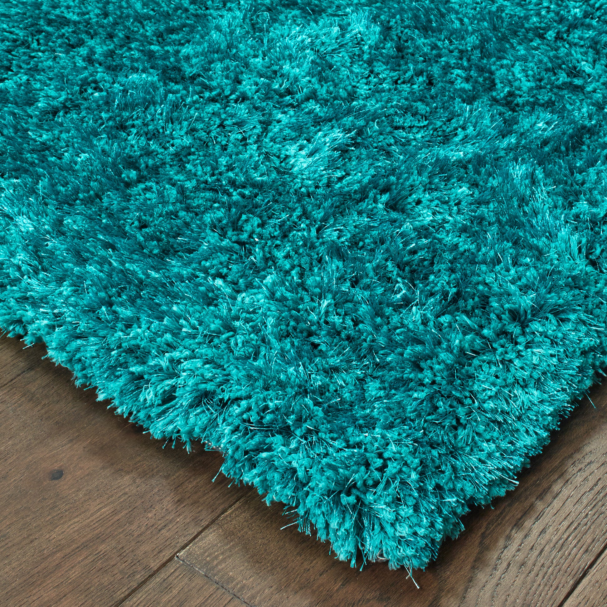 Cosmo 81104 Teal Shag Rug