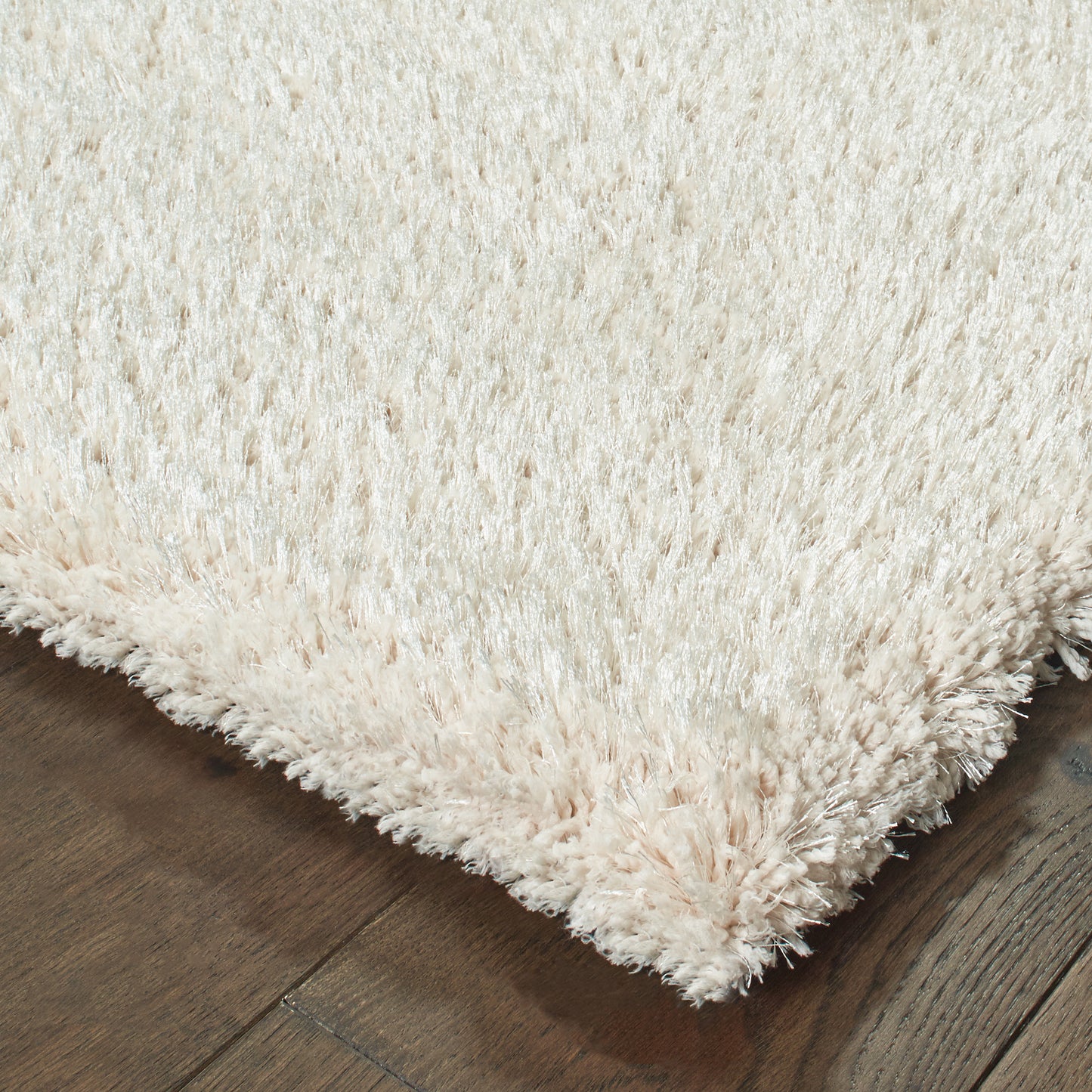Cosmo Shag Ivory/ Ivory Abstract Cut Pile Rug