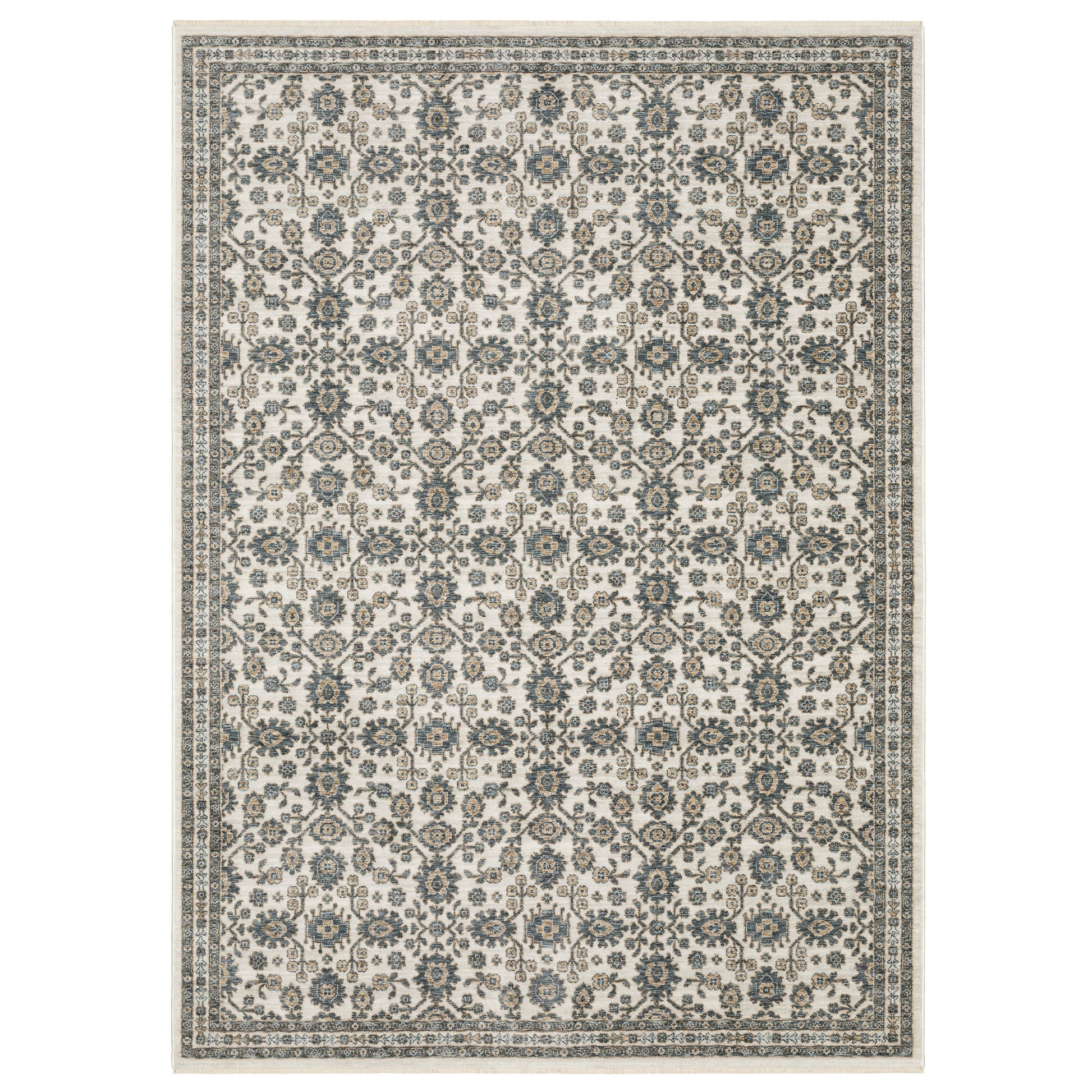 Echo ECH06 Ivory Floral Rug