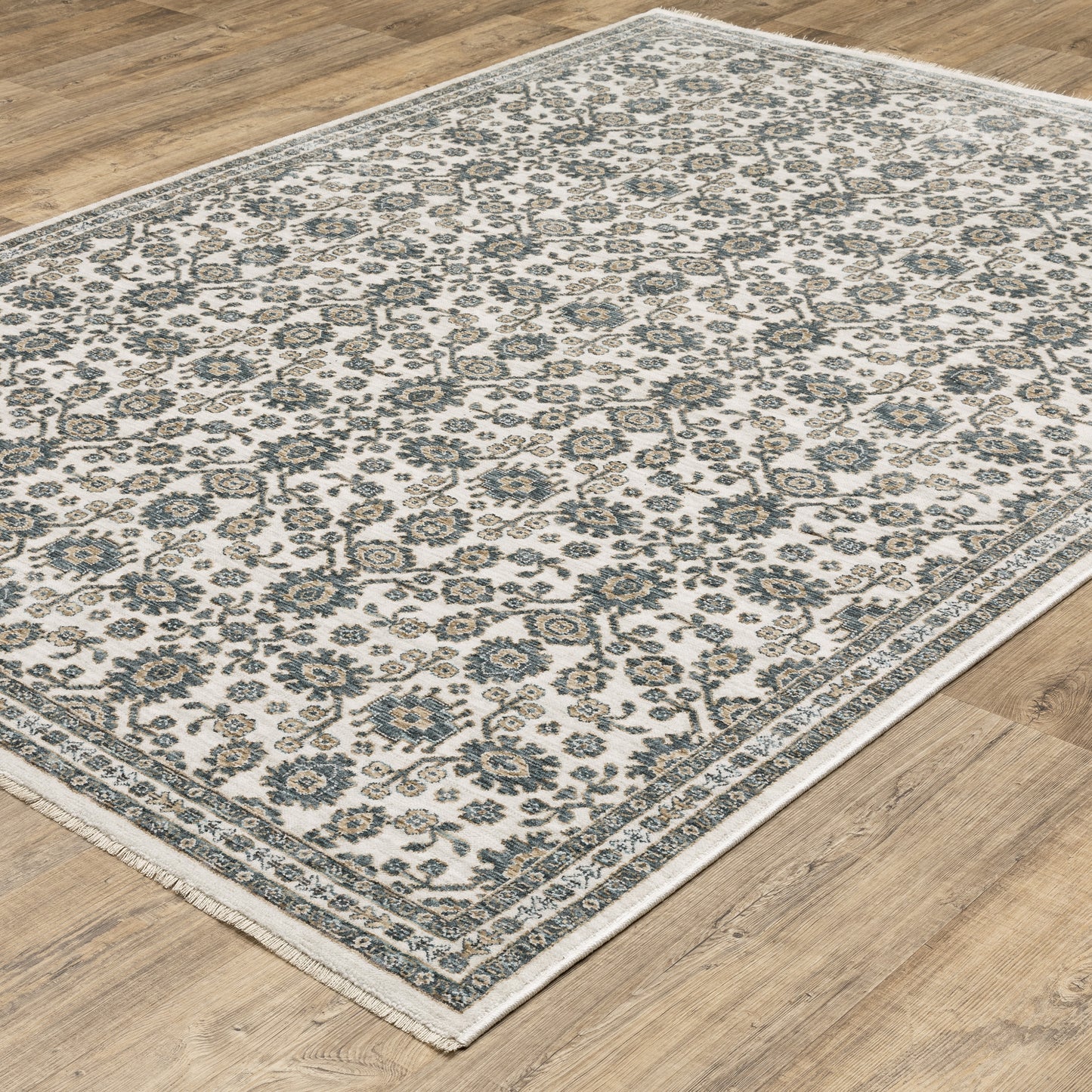 Echo ECH06 Ivory Floral Rug