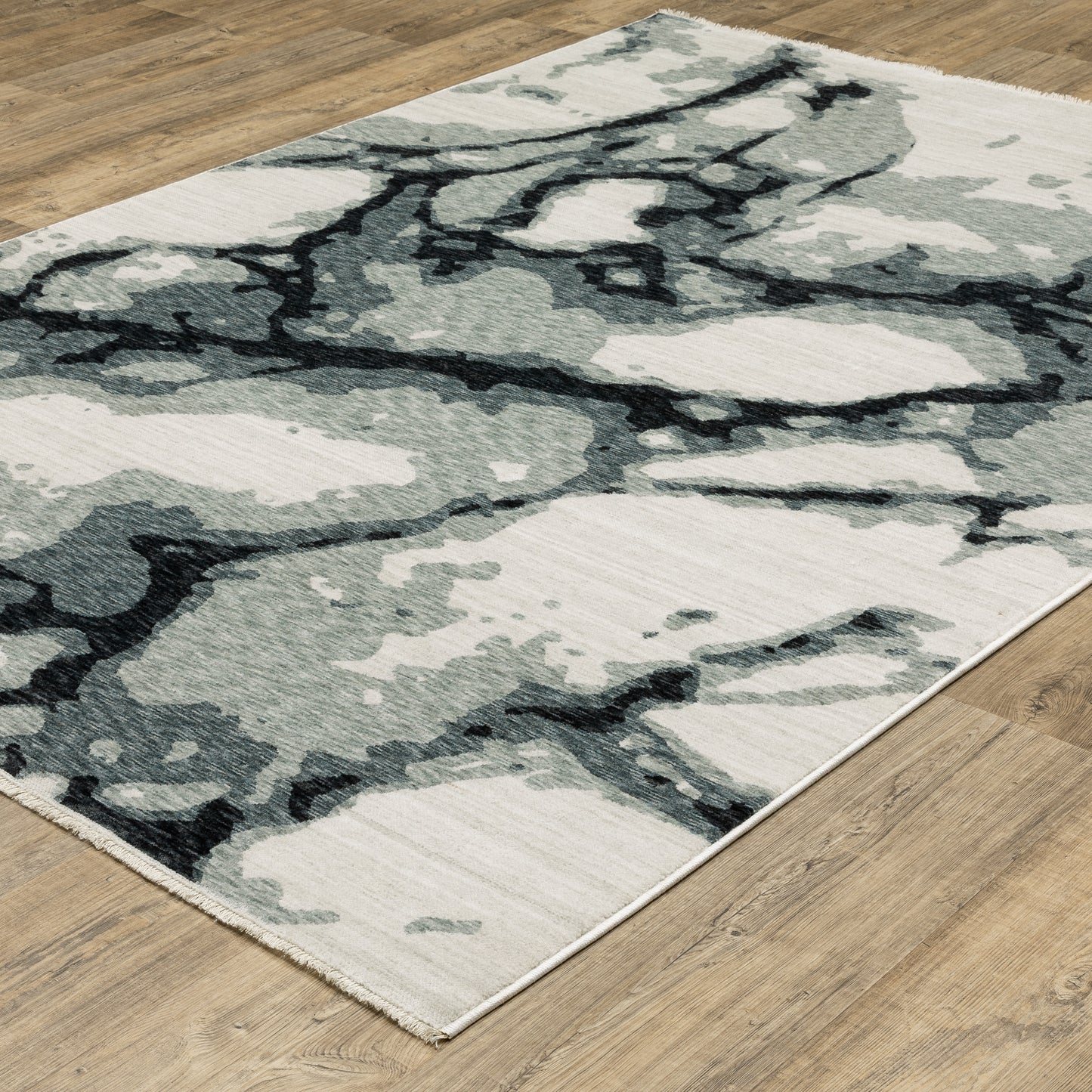 Echo ECH08 Blue Abstract Rug