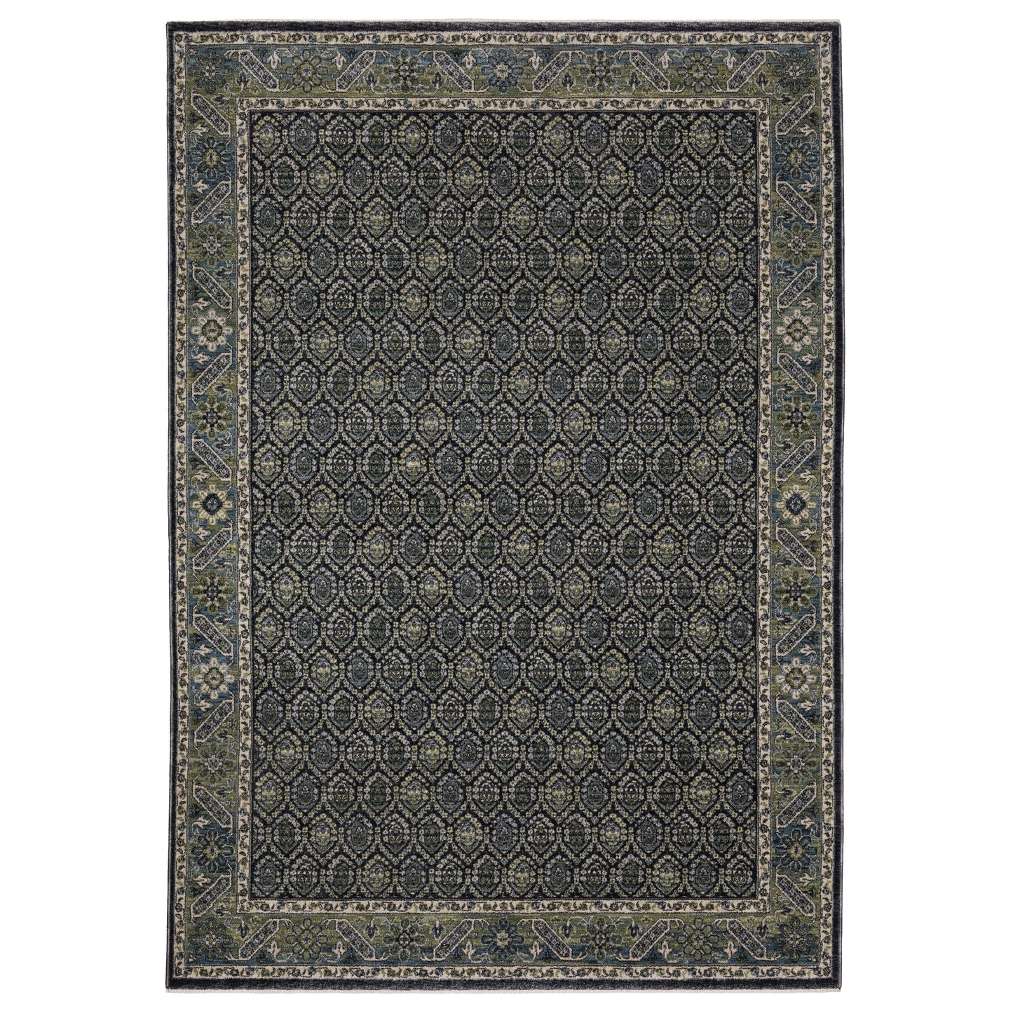 Eliana ELI01 Blue Geometric Rug