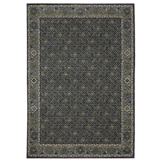 Eliana ELI01 Blue Geometric Rug