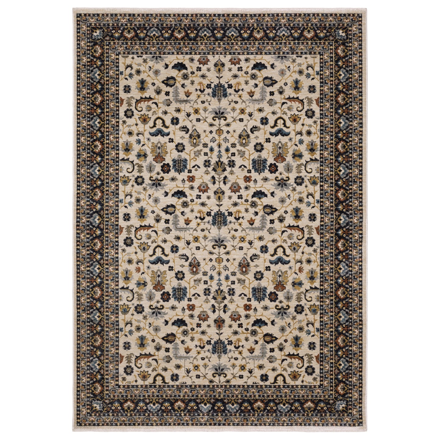 Eliana ELI02 Beige Floral Rug