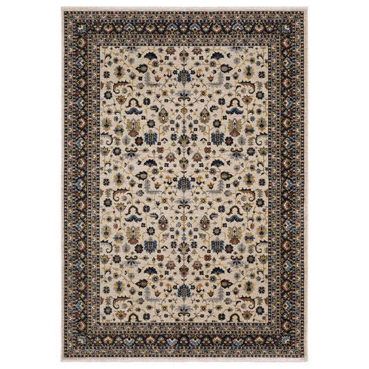 Eliana ELI02 Beige Floral Rug