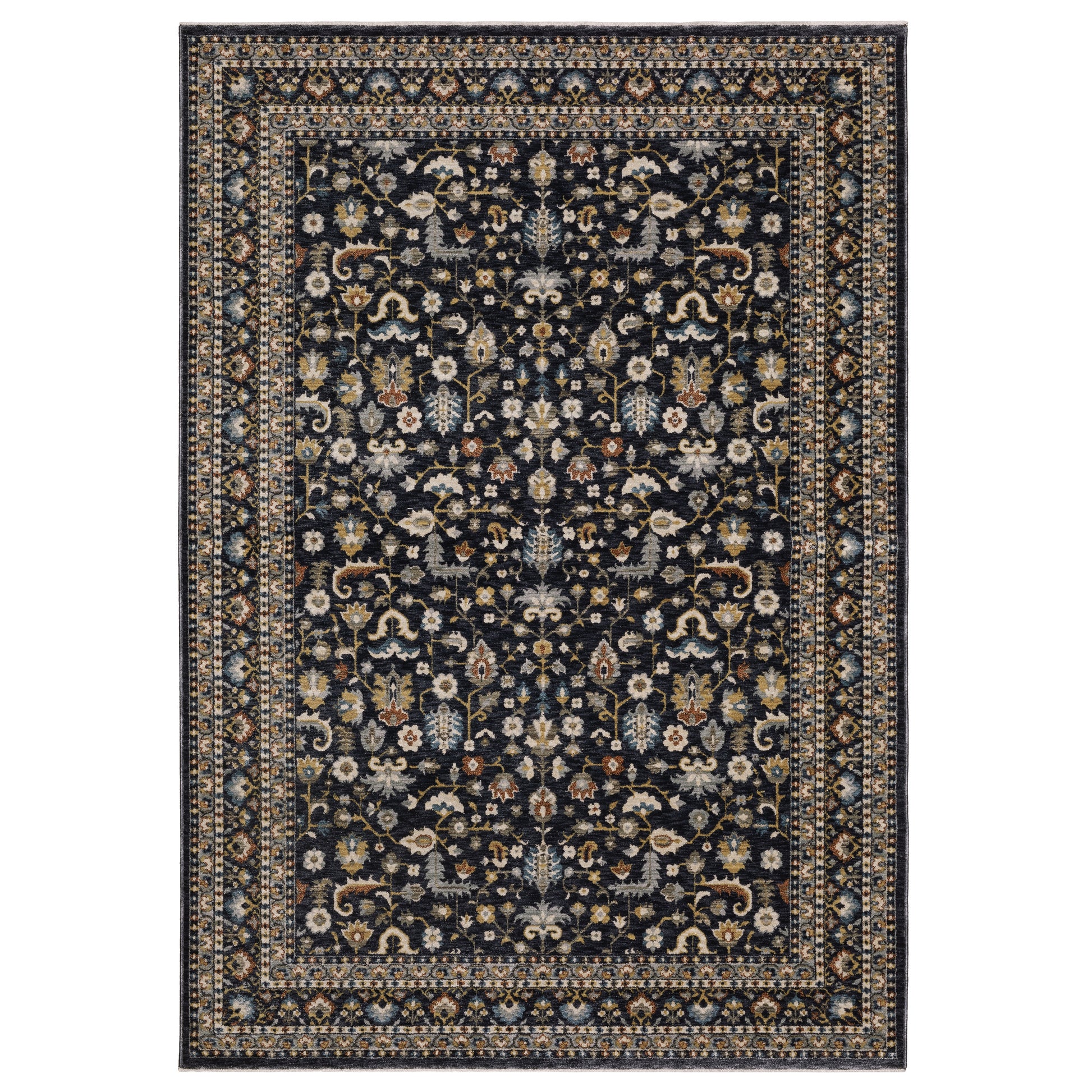 Eliana ELI04 Blue Border Rug