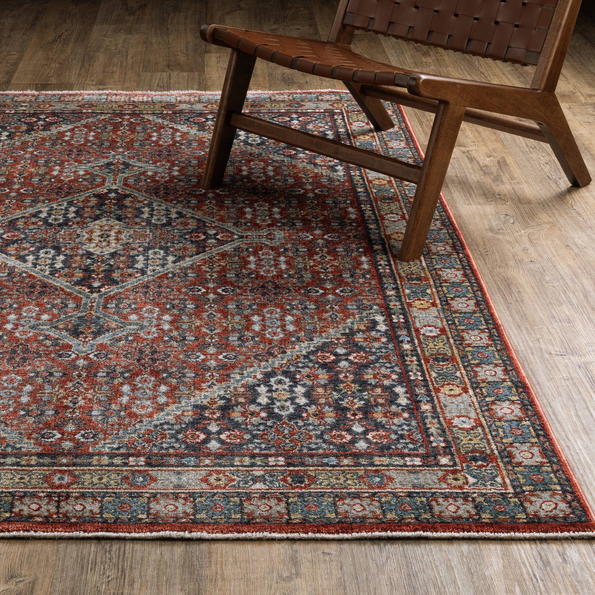 Eliana ELI06 Red Medallion Rug