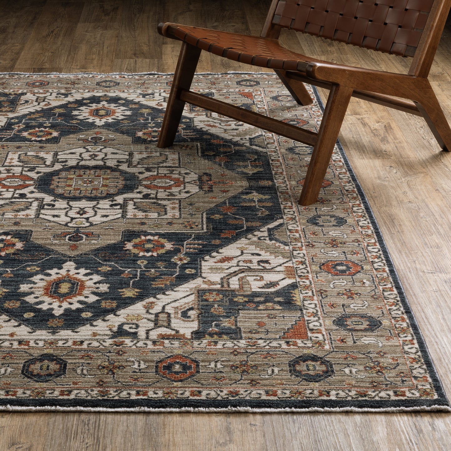 Eliana ELI07 Brown Medallion Rug