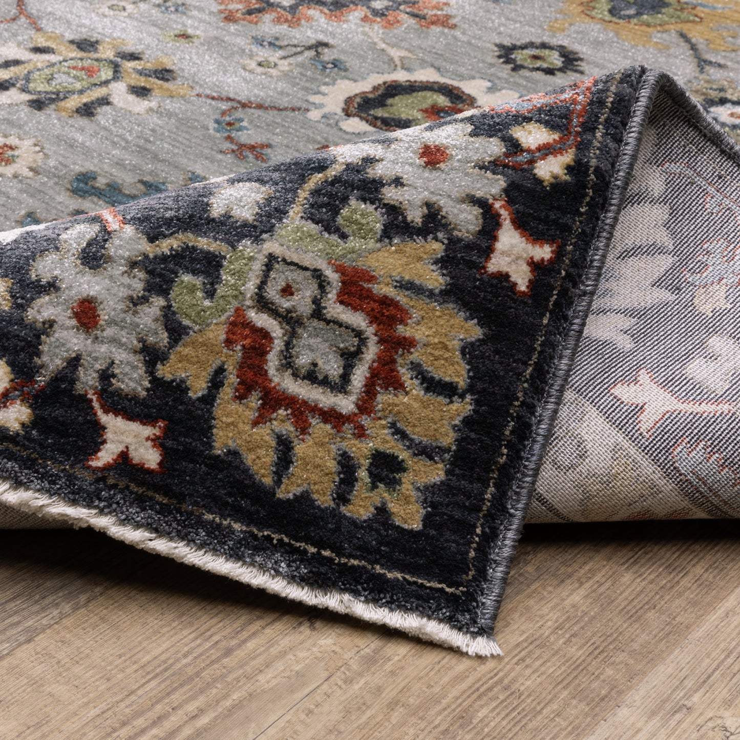 Eliana Floral Blue/ Multi Cut Pile Rug