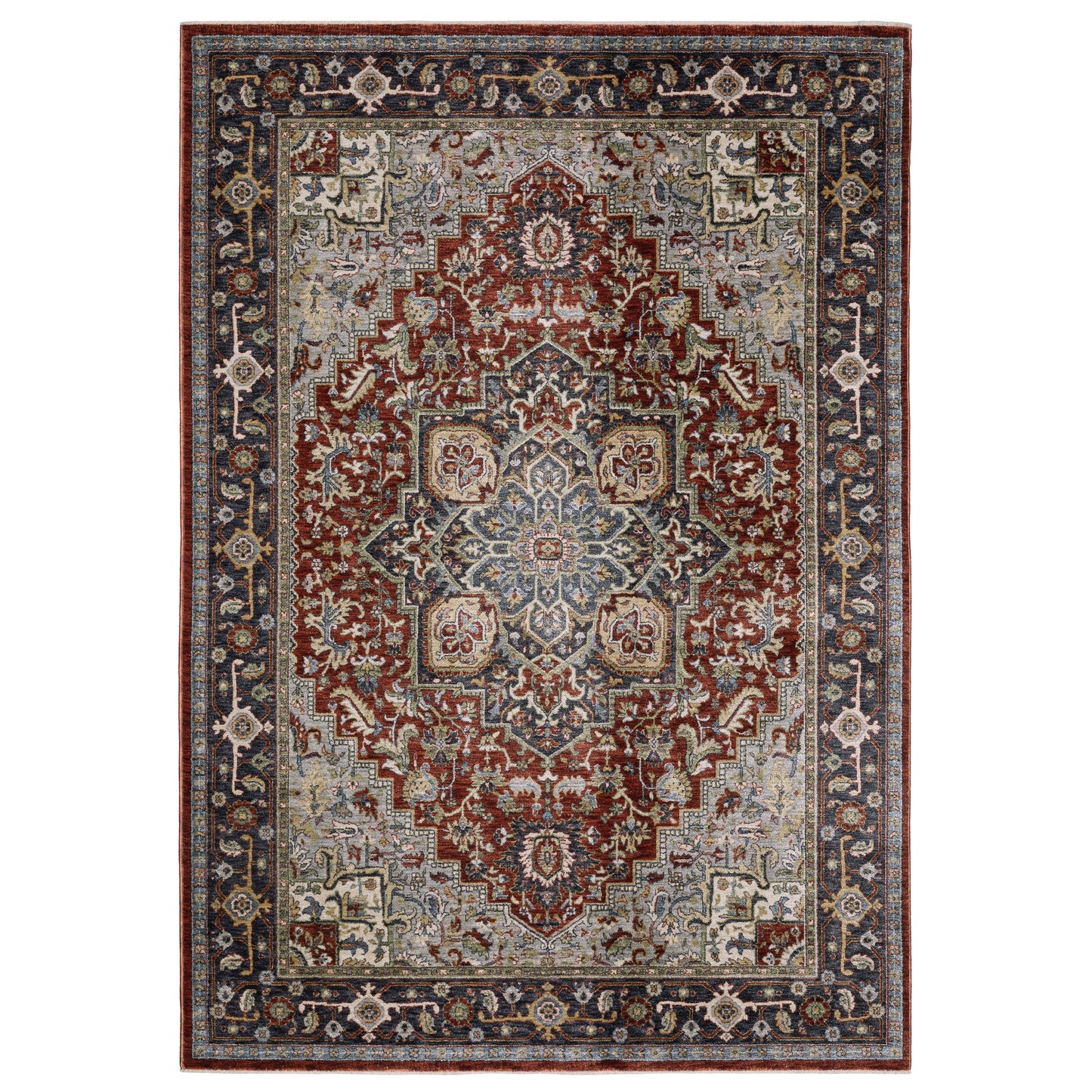 Eliana ELI11 Red Medallion Rug