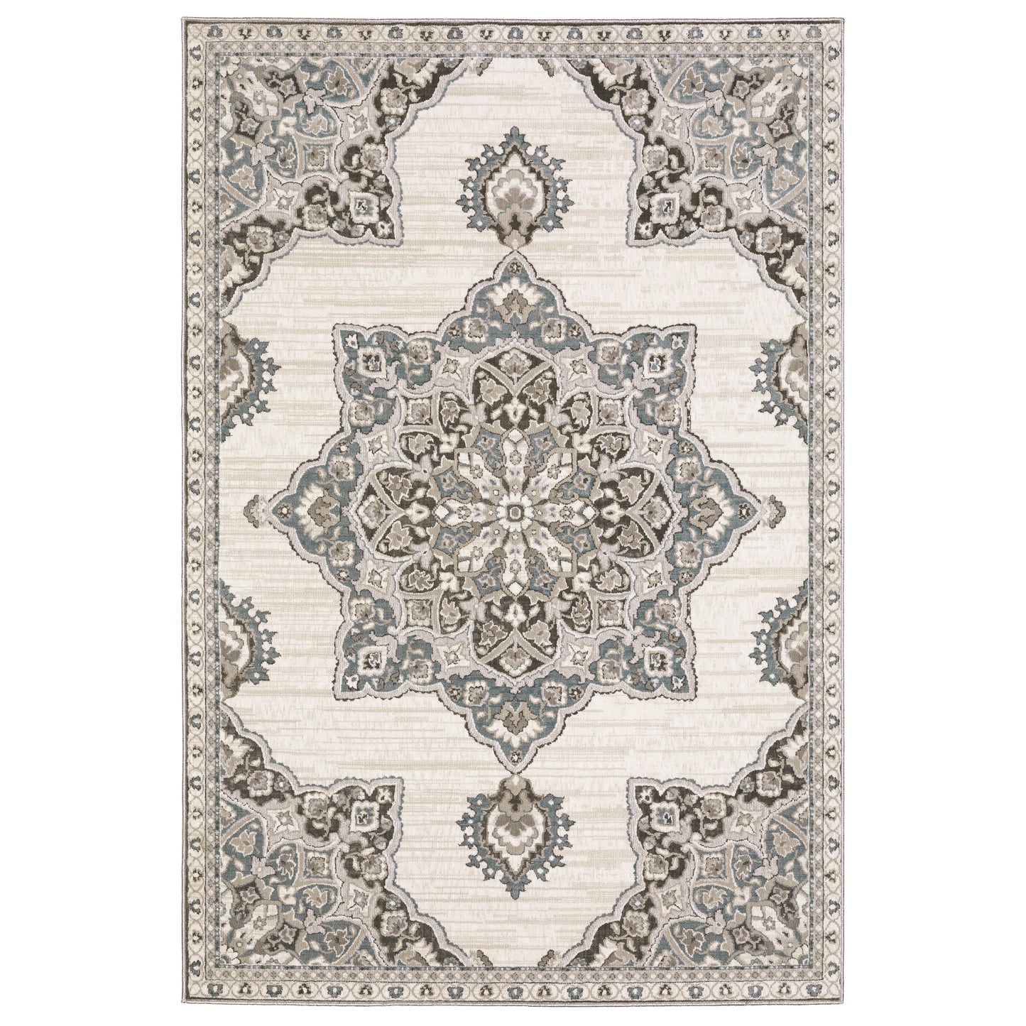 Ellington ELL01 Ivory Medallion Rug