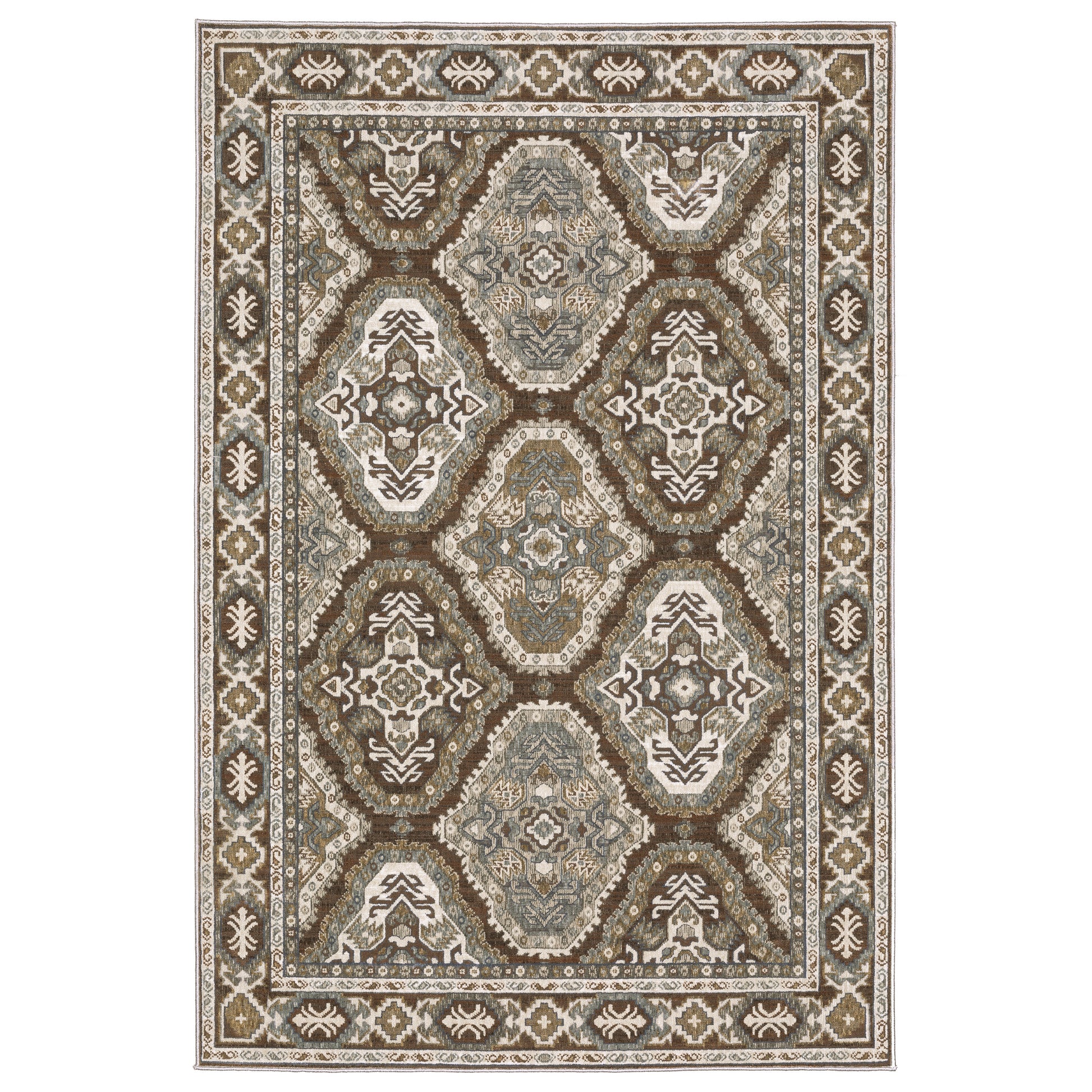 Ellington ELL03 Rust Geometric Rug