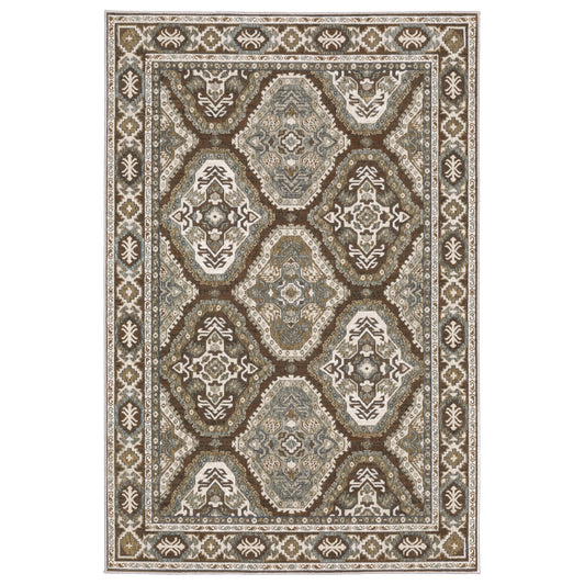 Ellington ELL03 Rust Geometric Rug