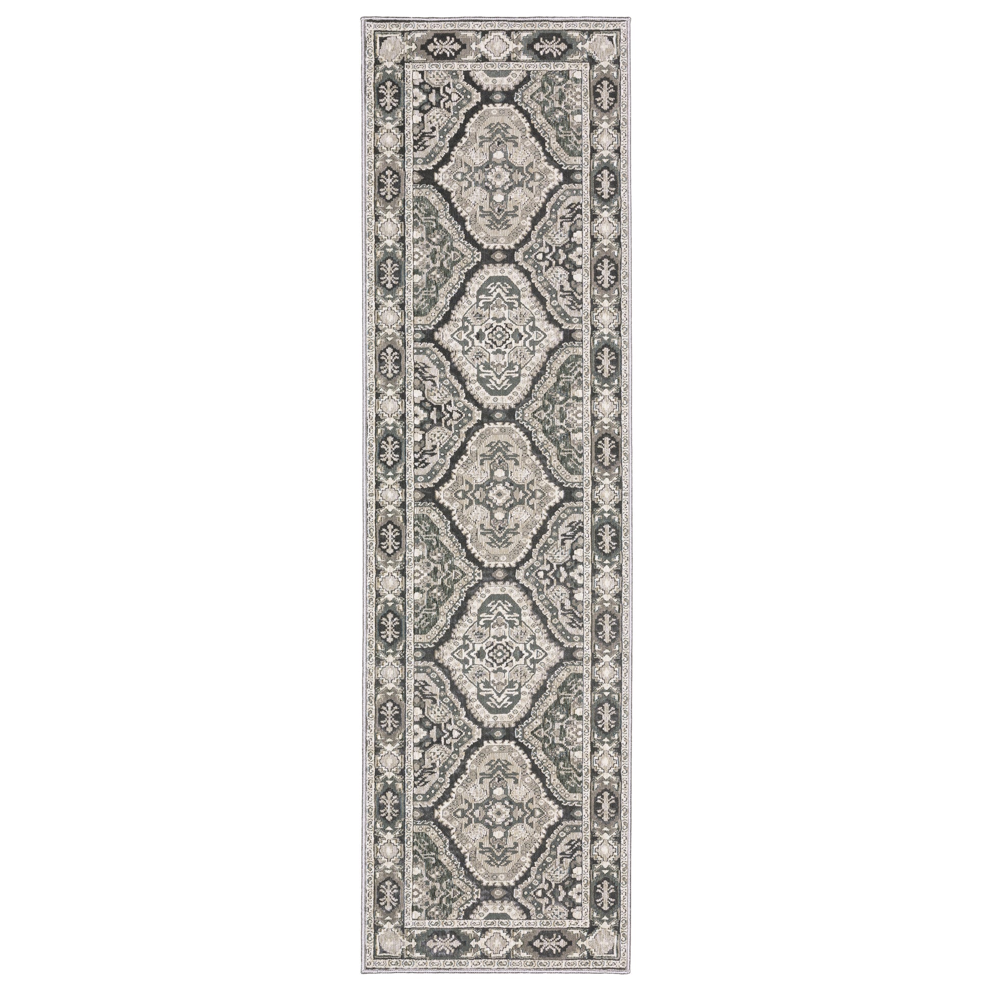 Ellington ELL04 Grey Geometric Rug