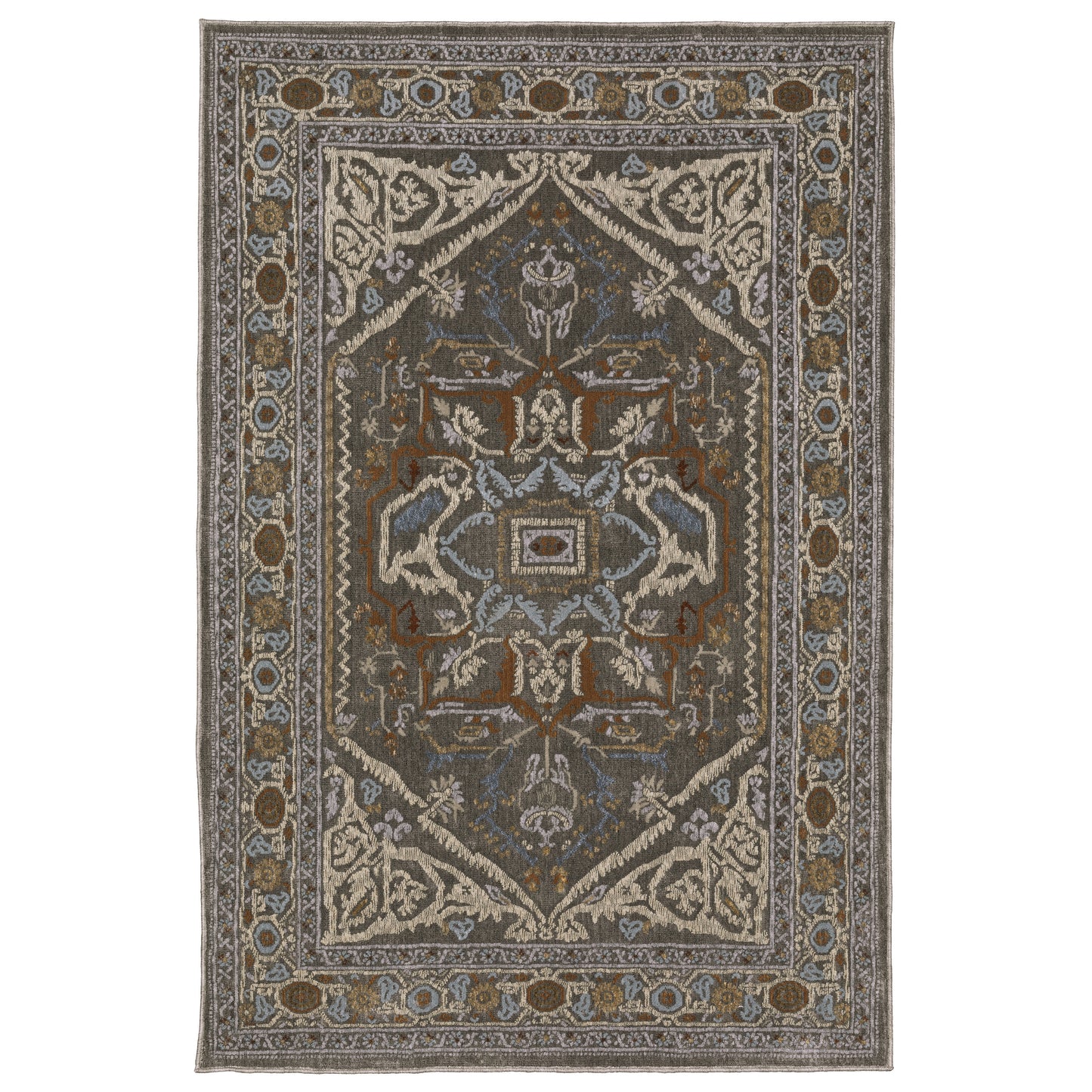 Ellington ELL05 Grey Medallion Rug