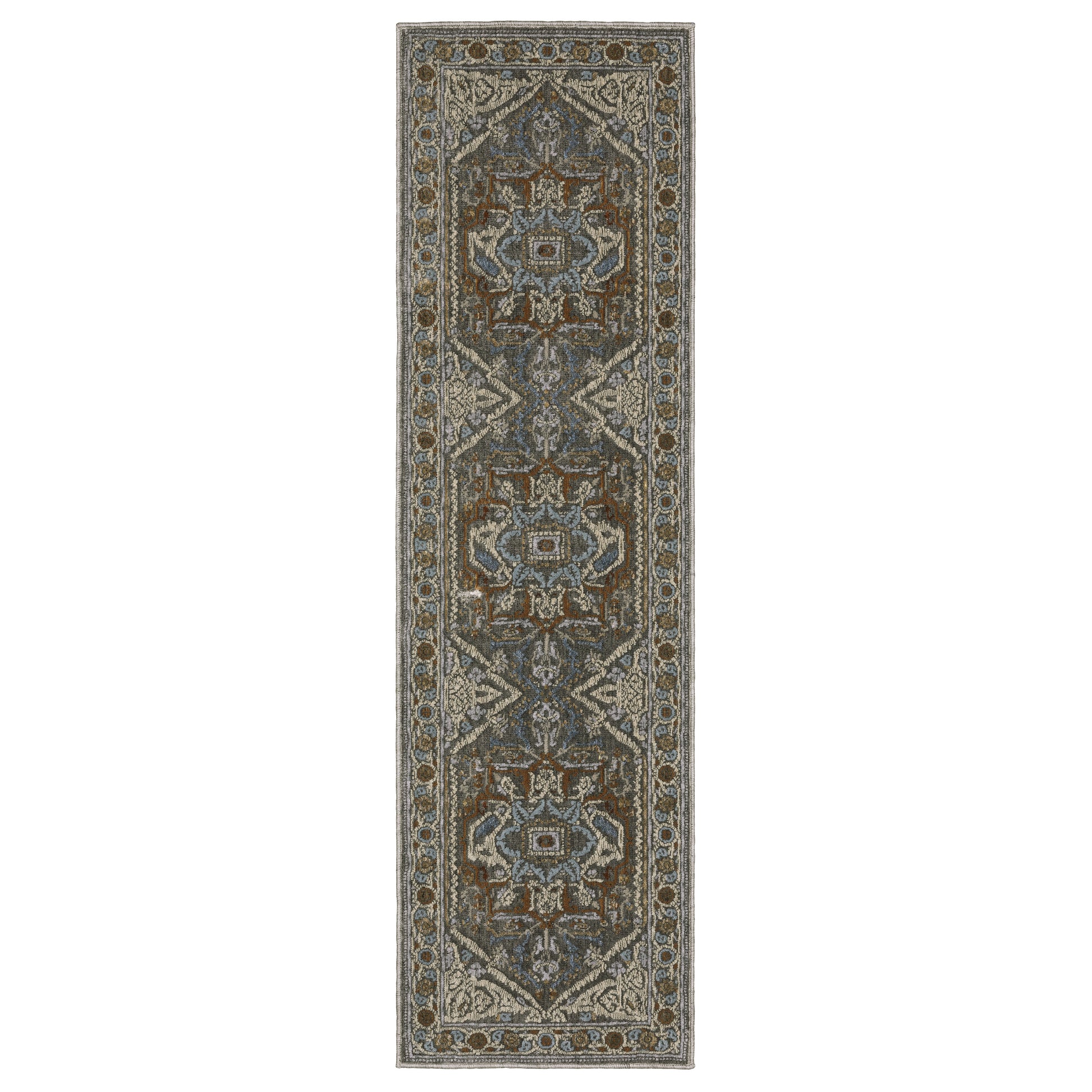 Ellington ELL05 Grey Medallion Rug