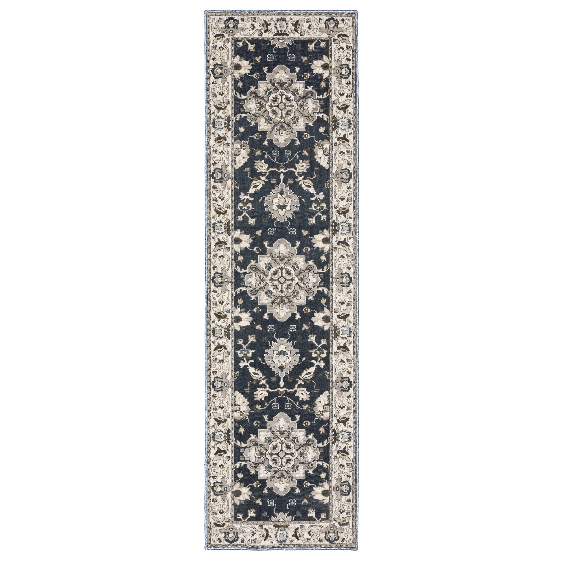 Ellington ELL08 Blue Floral Rug