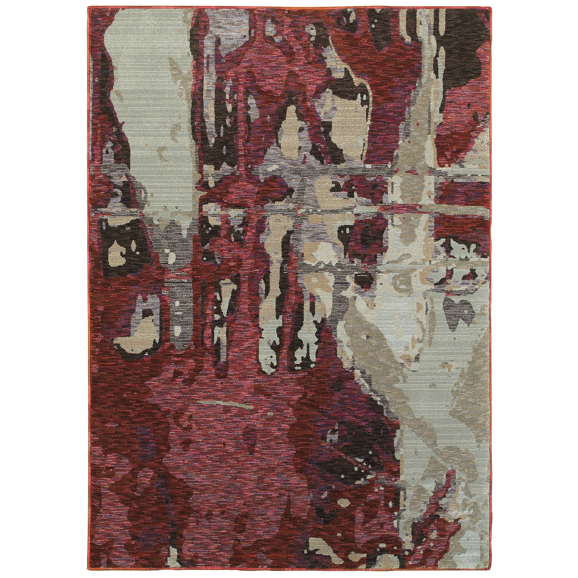 Evolution 8028B Red Abstract Rug