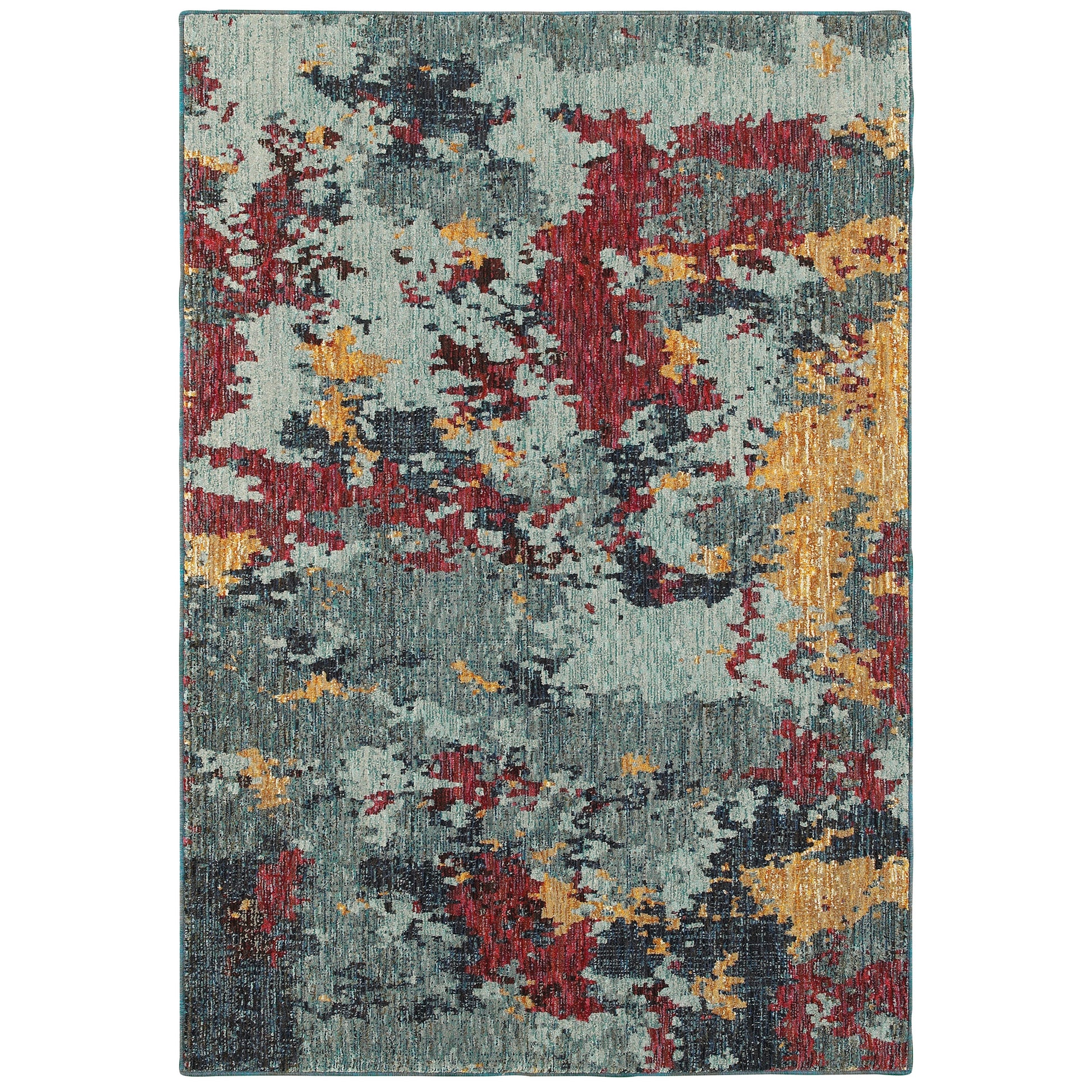 Evolution 8036C Blue Abstract Rug