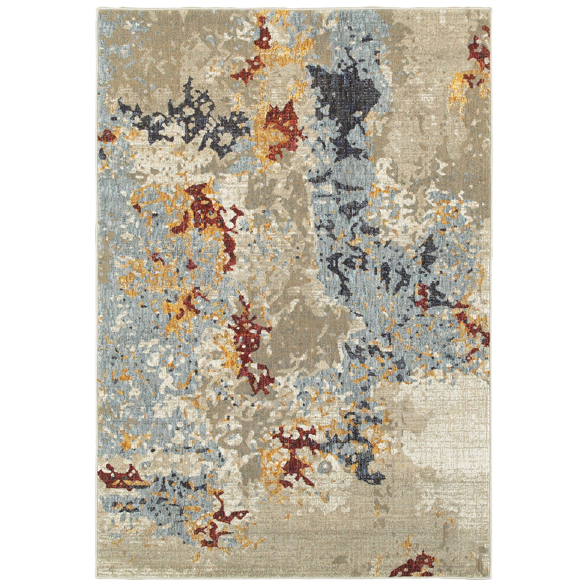 Evolution 8043K Beige Abstract Rug