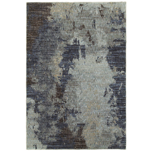 Evolution 8049B Navy Abstract Rug