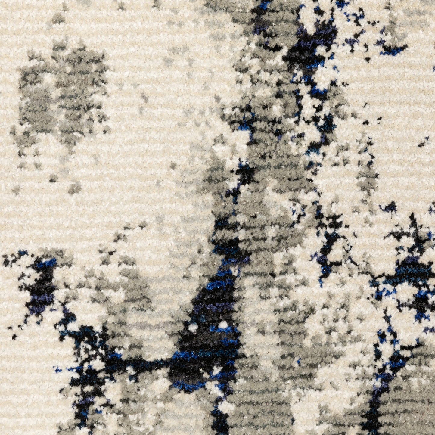 Evolution Abstract Ivory/ Beige Cut Pile Rug