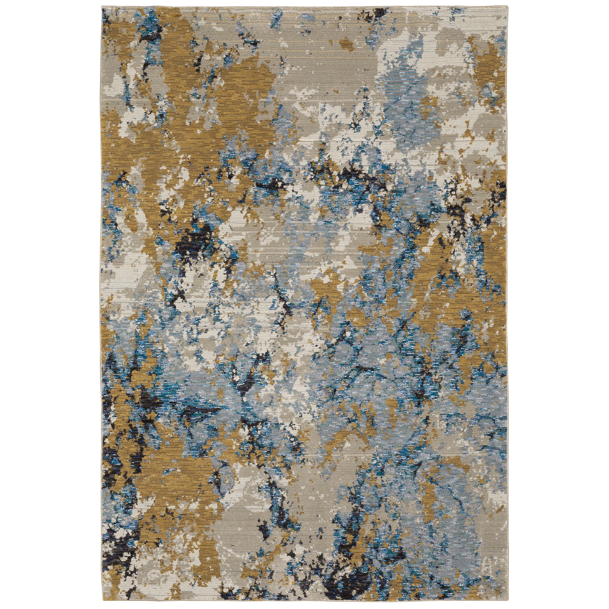 Evolution 0980A Blue Abstract Rug