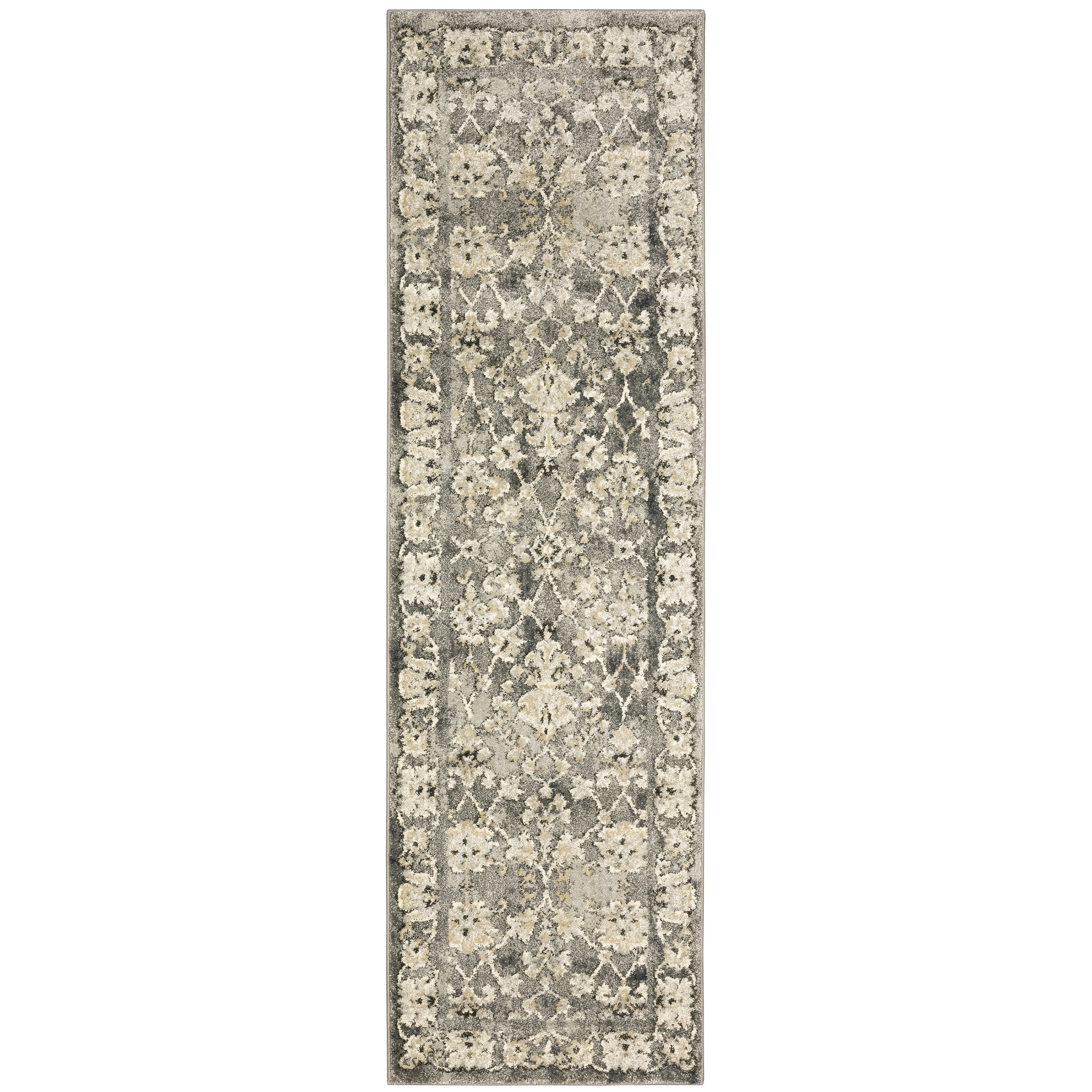 Florence 1002E Grey Floral Rug