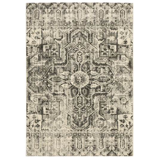 Florence 4333W Charcoal Medallion Rug