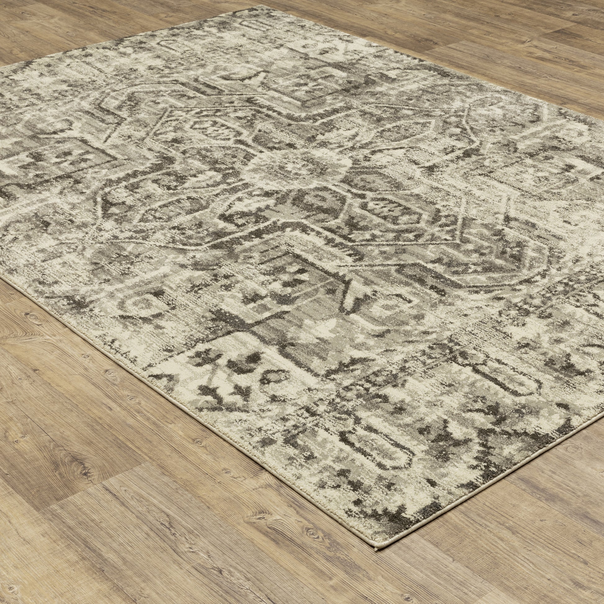 Florence 4333W Charcoal Medallion Rug
