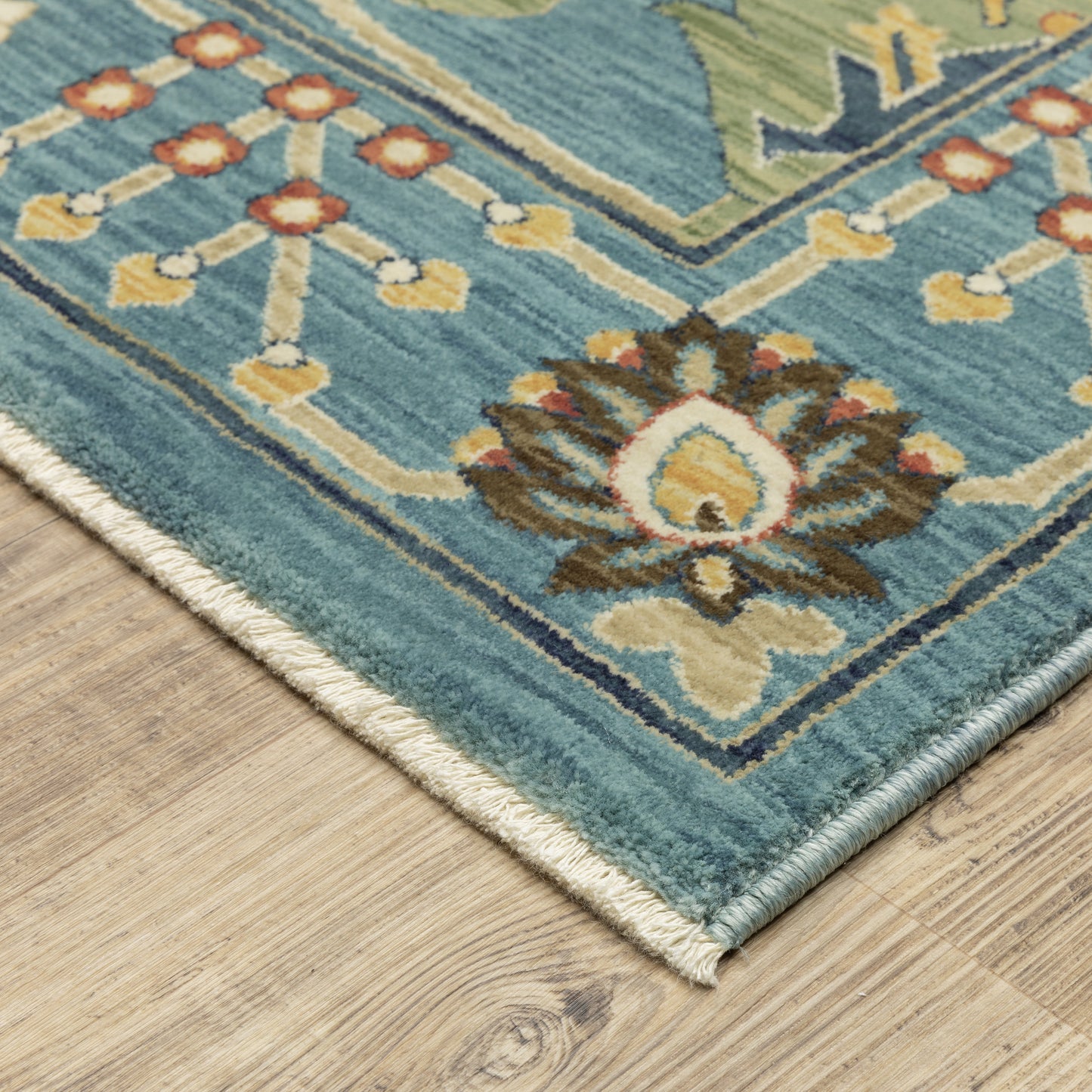Francesca FR01E Blue Floral Rug