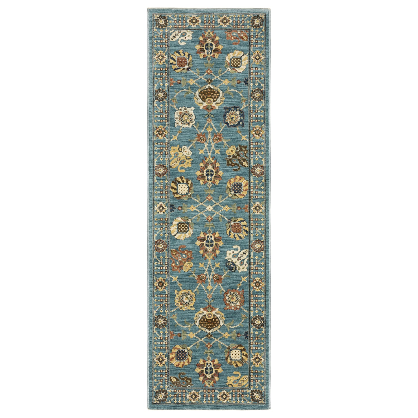 Francesca FR01E Blue Floral Rug