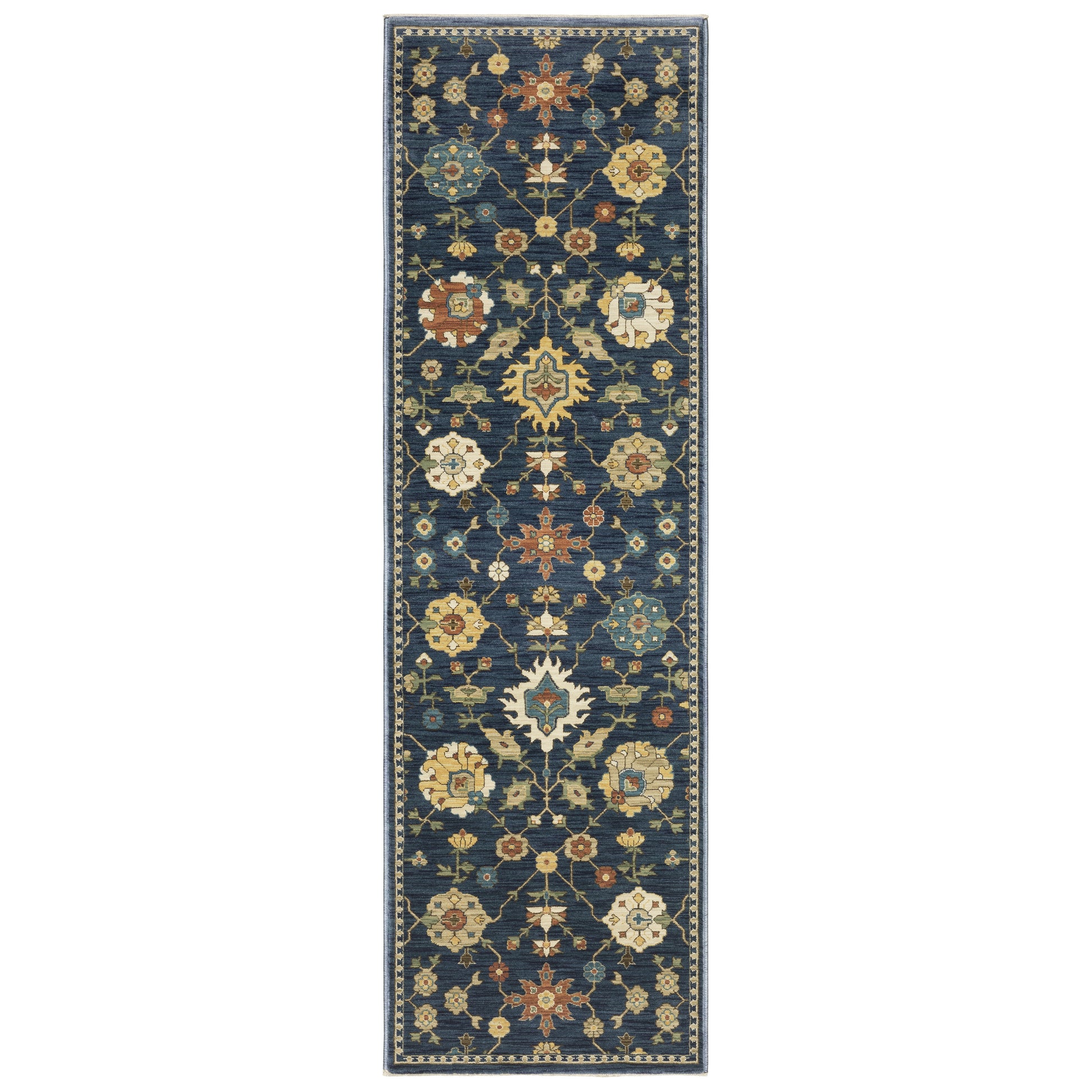 Francesca FR02L Blue Floral Rug