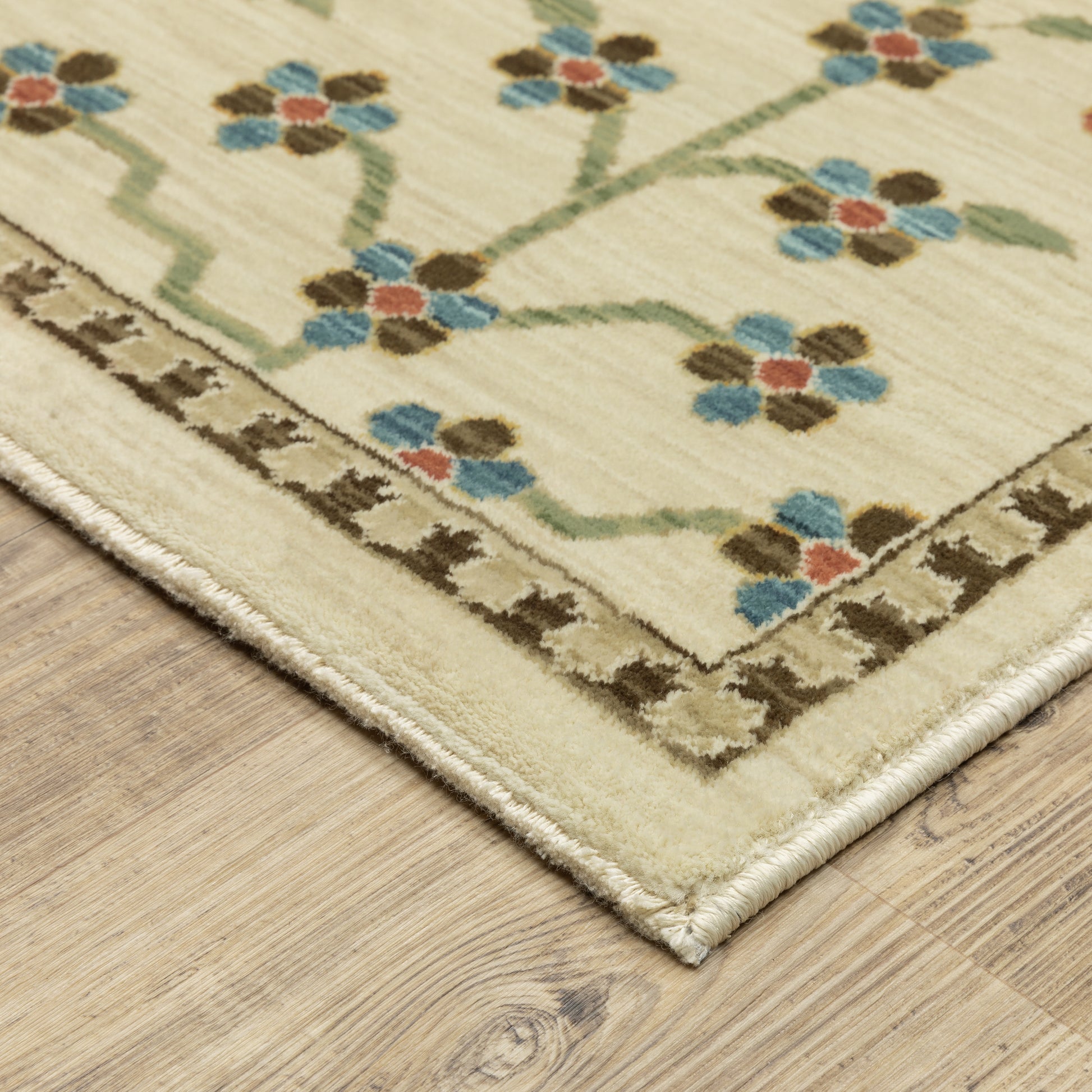 Francesca FR02M Ivory Floral Rug