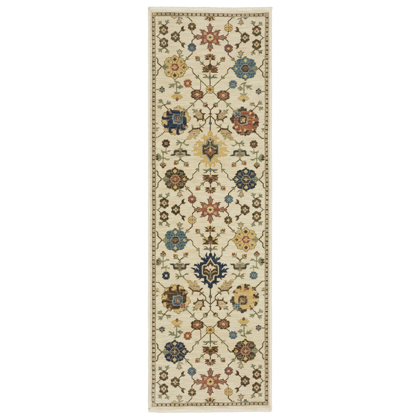 Francesca FR02M Ivory Floral Rug