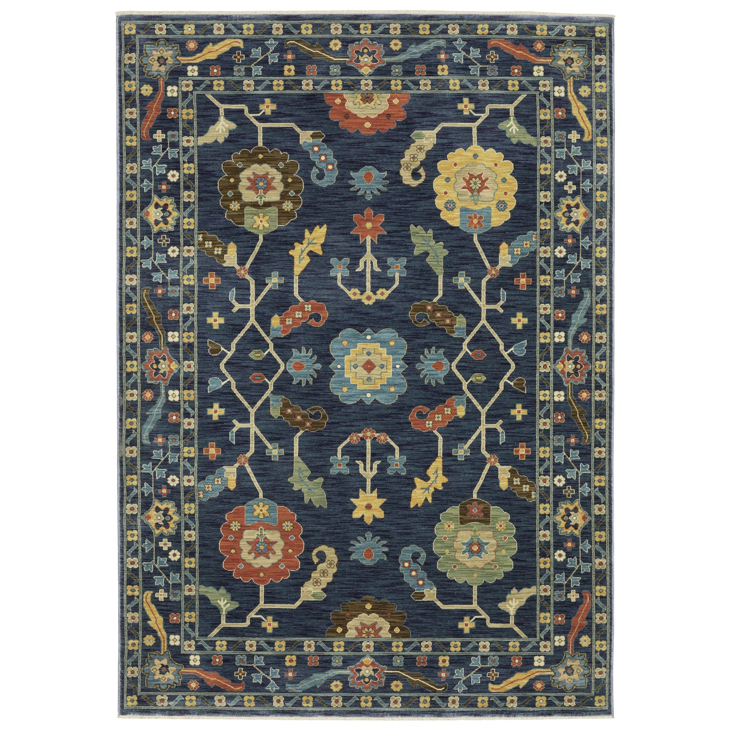 Francesca FR03F Blue Floral Rug