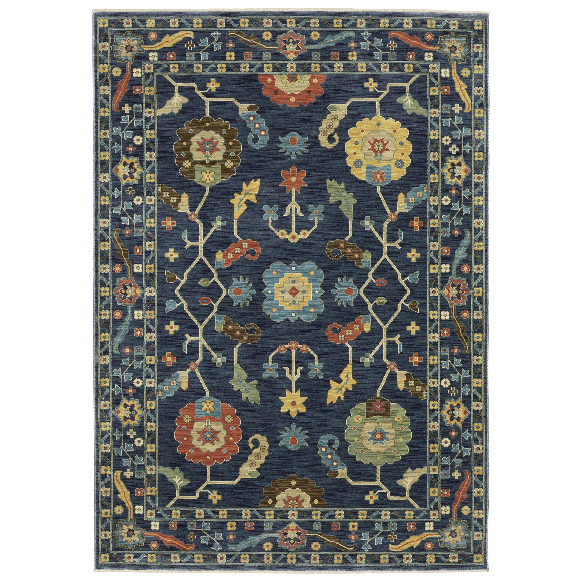 Francesca FR03F Blue Floral Rug