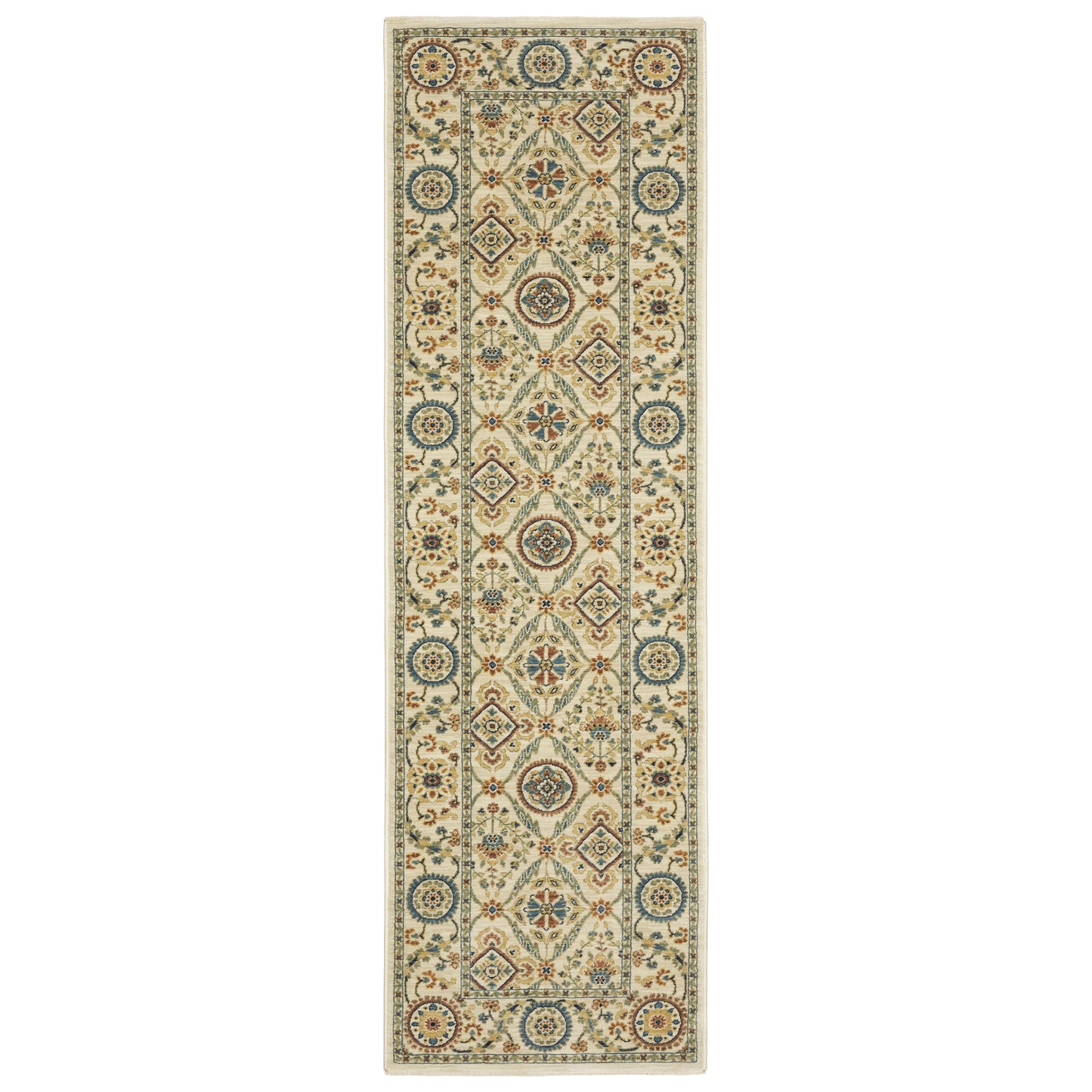 Francesca FR07A Ivory Floral Rug