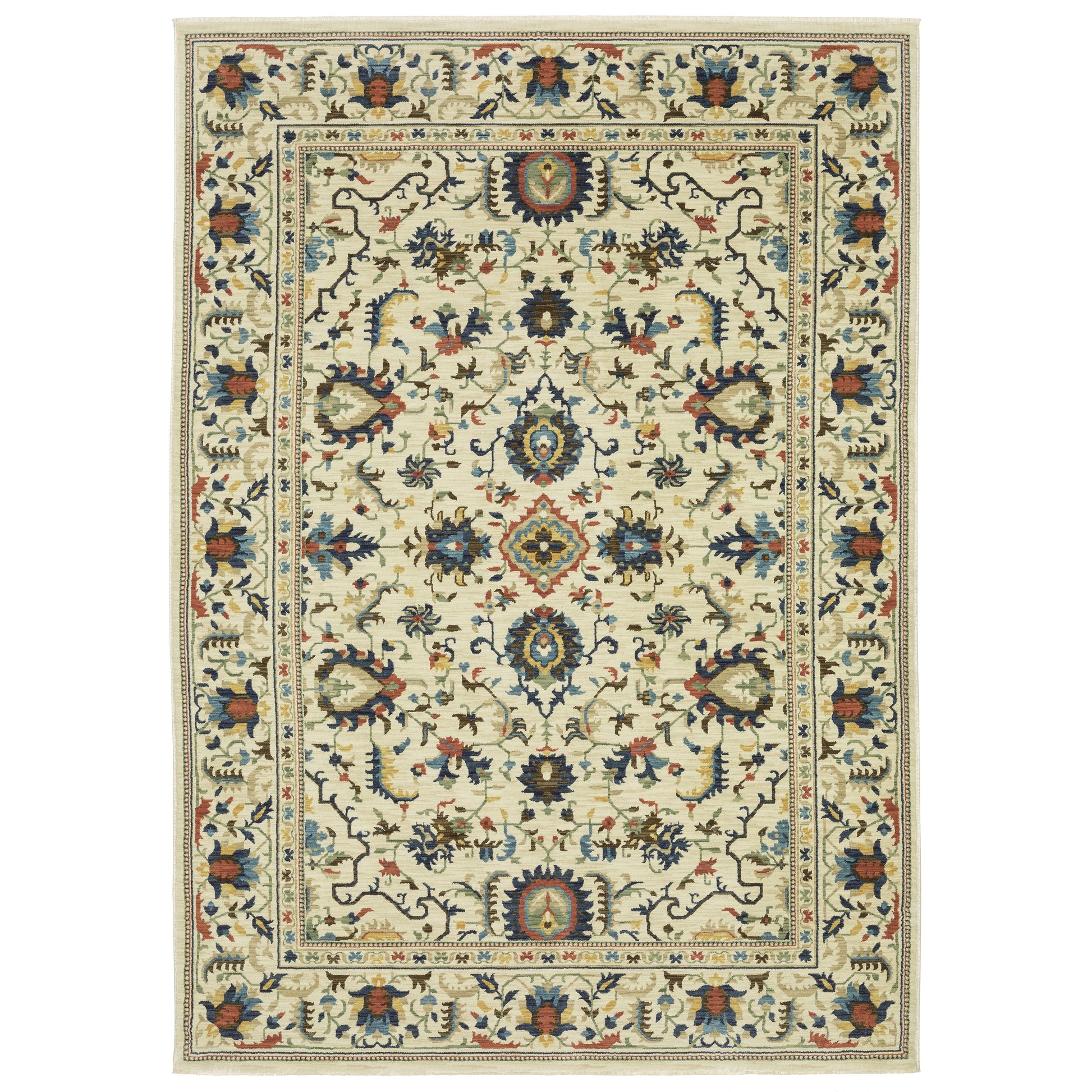 Francesca FR10A Ivory Floral Rug