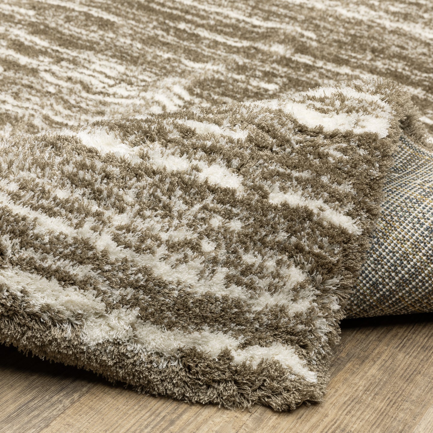 Galileo Distressed Brown/ Ivory Cut Pile Rug