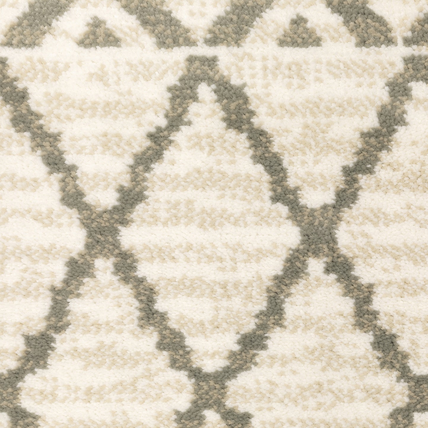 Georgia Southwest/Lodge Ivory/ Grey Tribal Cut Pile Rug
