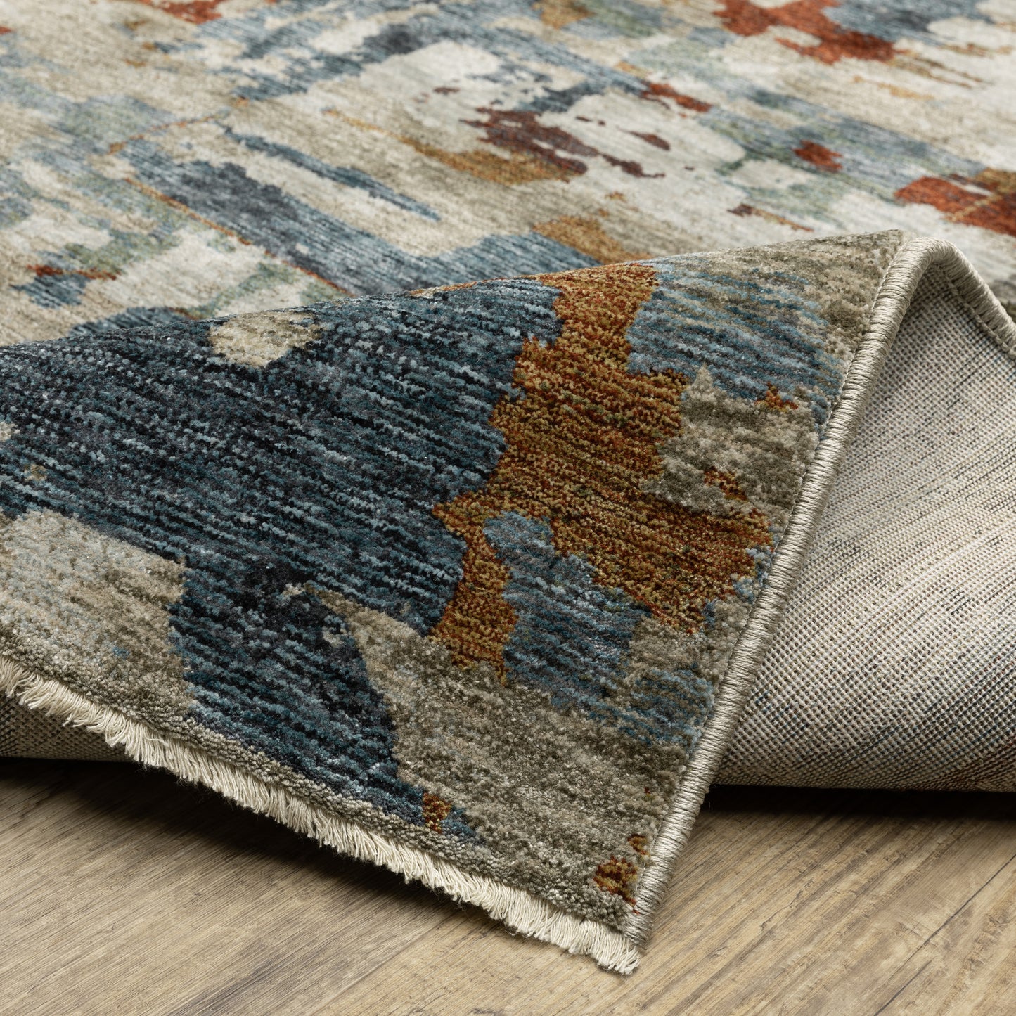 Hayden Abstract Beige/ Multi Cut Pile Rug