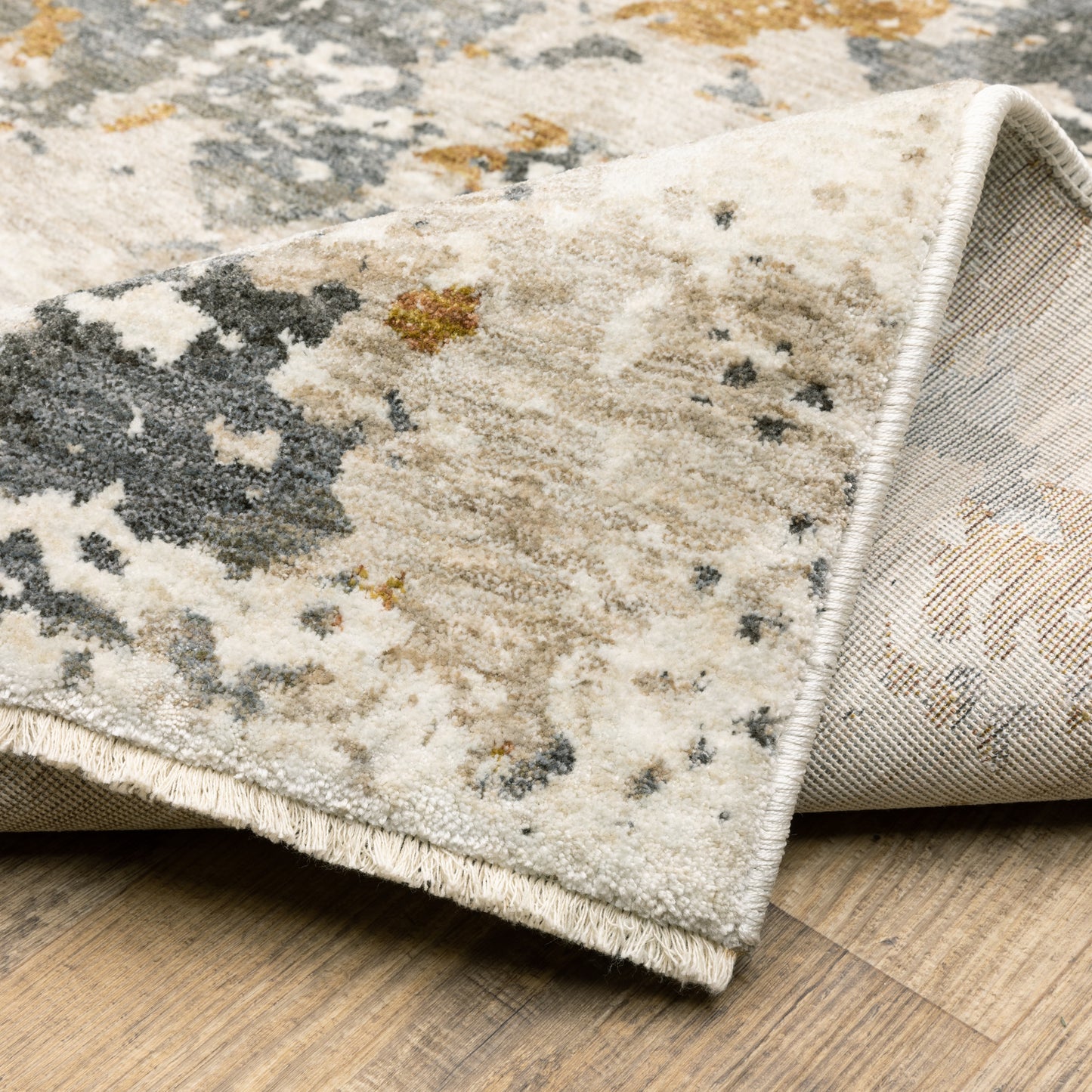 Hayden Abstract Beige/ Rust Cut Pile Rug