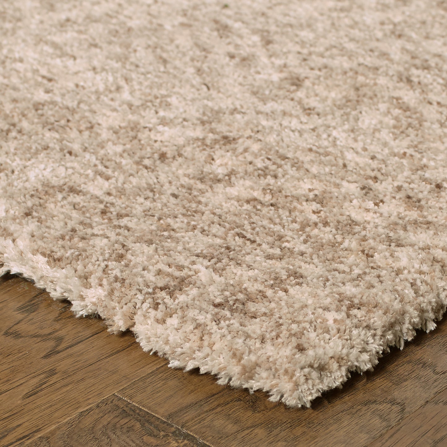 Heavenly Shag Tan/ Tan Solid Cut Pile Rug