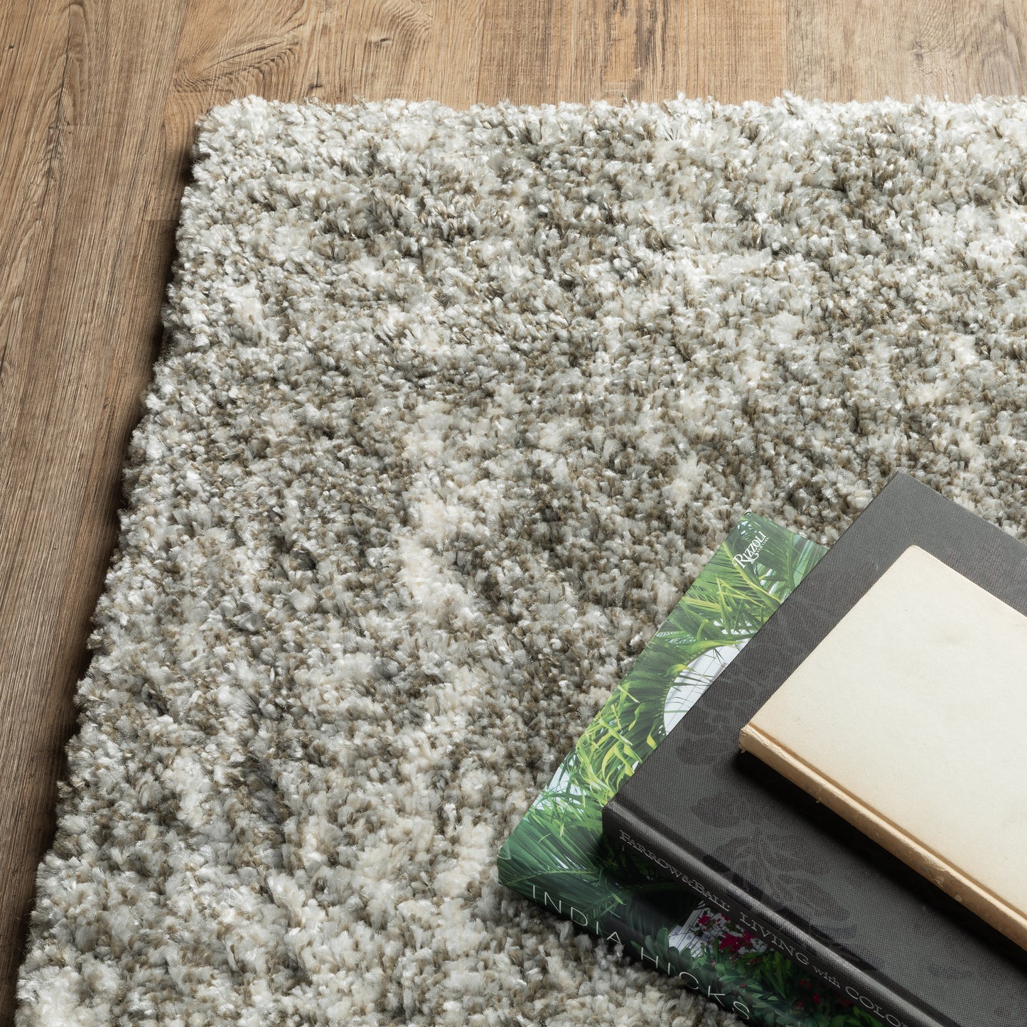 Henderson Shag Grey/ Ivory Abstract Cut Pile Rug